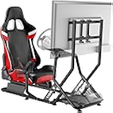 ARES WING Racing Simulator Cockpit with Monitor Mount and Seat, Formula and GT Sim Racing Cockpit Compatible with Fanatec, Thrustmaster, Logitech, Moza Racing Games on PS5, PS4, Xbox and PC