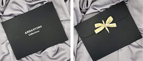 Miniatura 7 de ANDANTINO Bufanda de Seda de Morera 100% - Pañuelo Cuadrado Ligero de 21" - Bufandas Transpirables con Impresión Digital con Empaque de Regalo