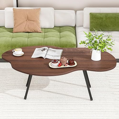 Miniatura 6 de Mesa de centro plegable, mesa de centro moderna de mediados de siglo, mesa de sala de estar, mesa central irregular en forma de nube, mesa plegable