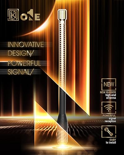 Miniatura 2 de Antena corta de fibra de carbono de repuesto KEYO1E compatible con Tacoma 1995-2016  7.9 pulgadas de goma flexible duradera superior  Diseñada para