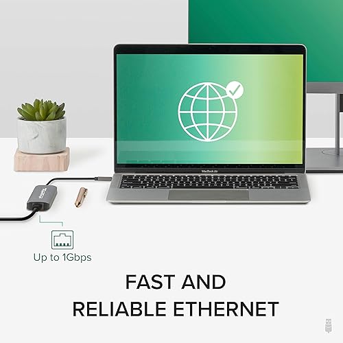 Miniatura 5 de Plugable Adaptador multipuerto USB C 7 en 1 con Ethernet compatible sin controladores con Mac, Windows, iPhone 15, Chromebook, USB4, Thunderbolt,