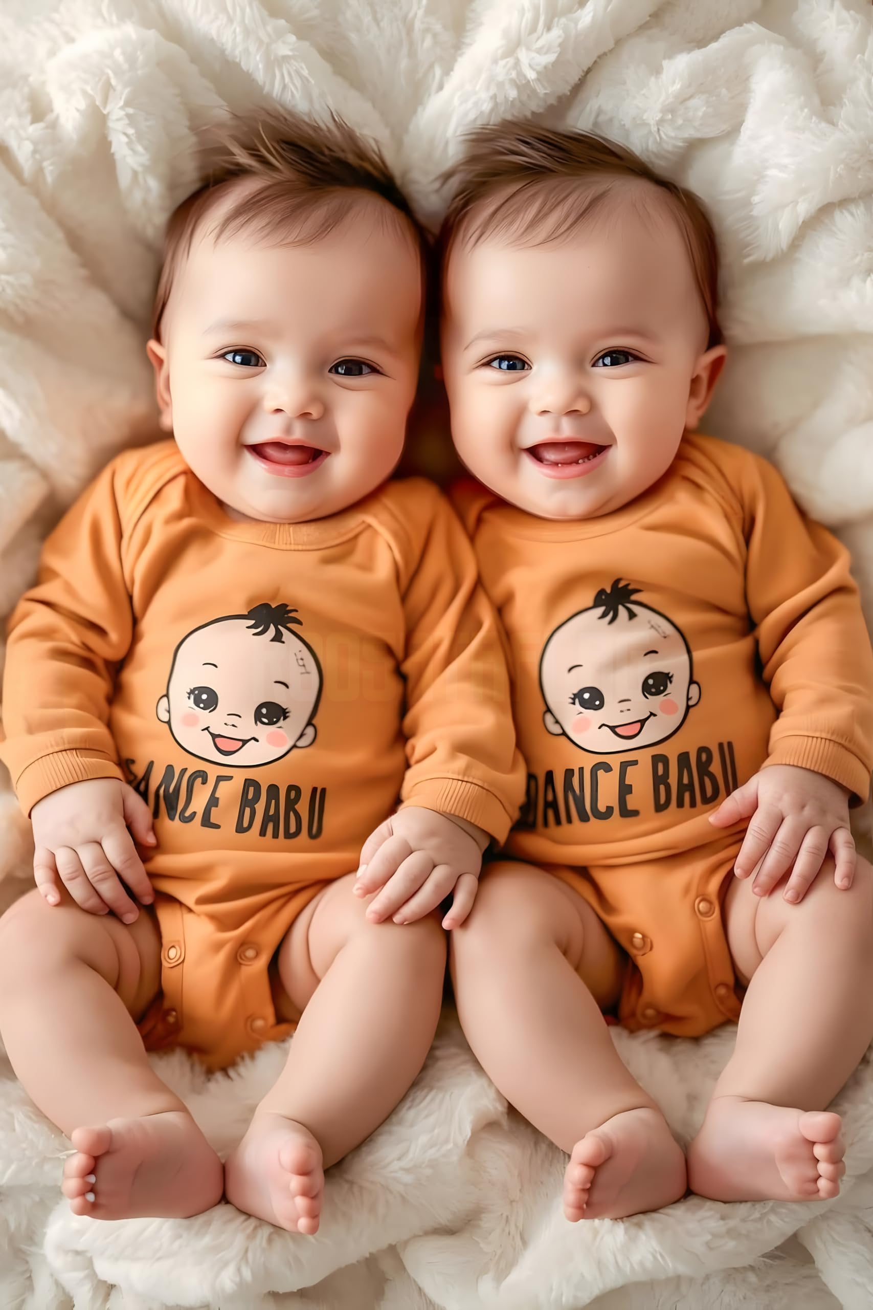 Roostaflag Twins Baby Wall Poster | Baby Stickers for Pregnant Ladies | Cute Baby Poster for Home Decor | Babies Posters Large Size for Pregnant Women | Indian Baby Poster for Bedroom, Living Room-image-2