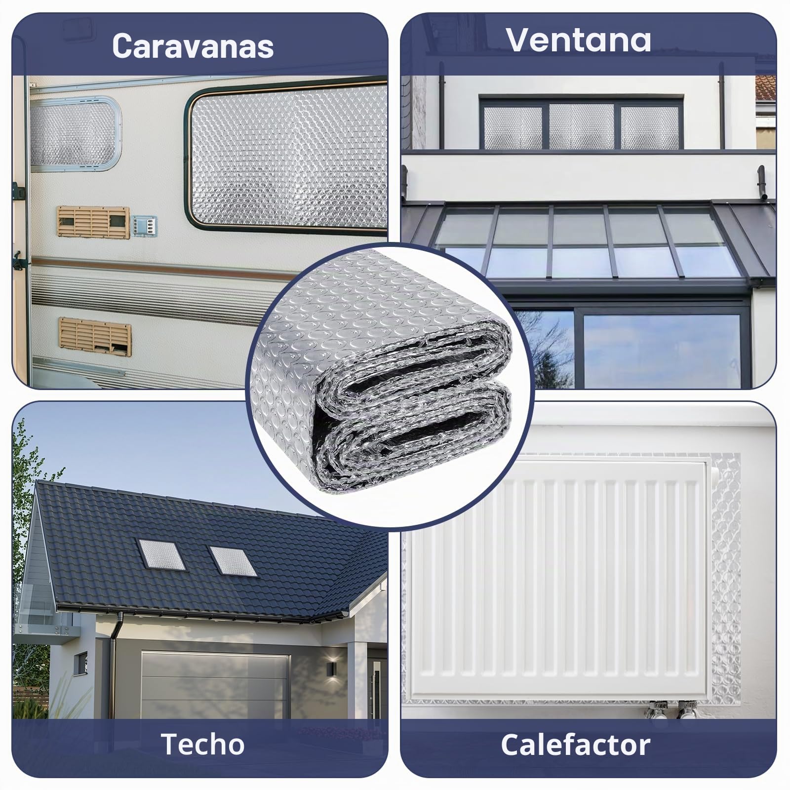 Panel Reflectante Radiador Reflector 5m x 60cm x 3mm Reflector Termico Radiador Aislante
