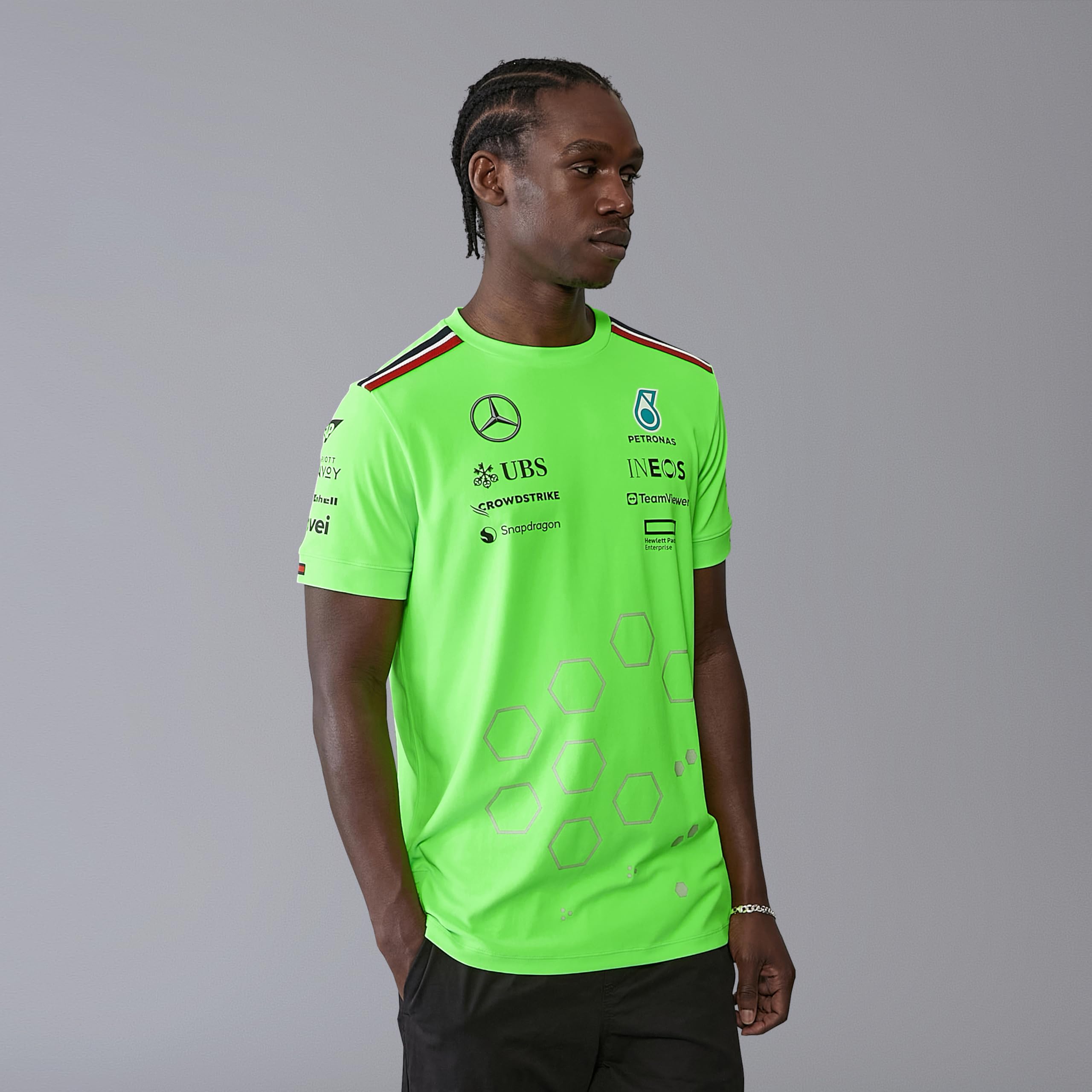 Mercedes AMG Petronas Camiseta F1 Setup para Hombre 2024 - Verde - Tamaño: L