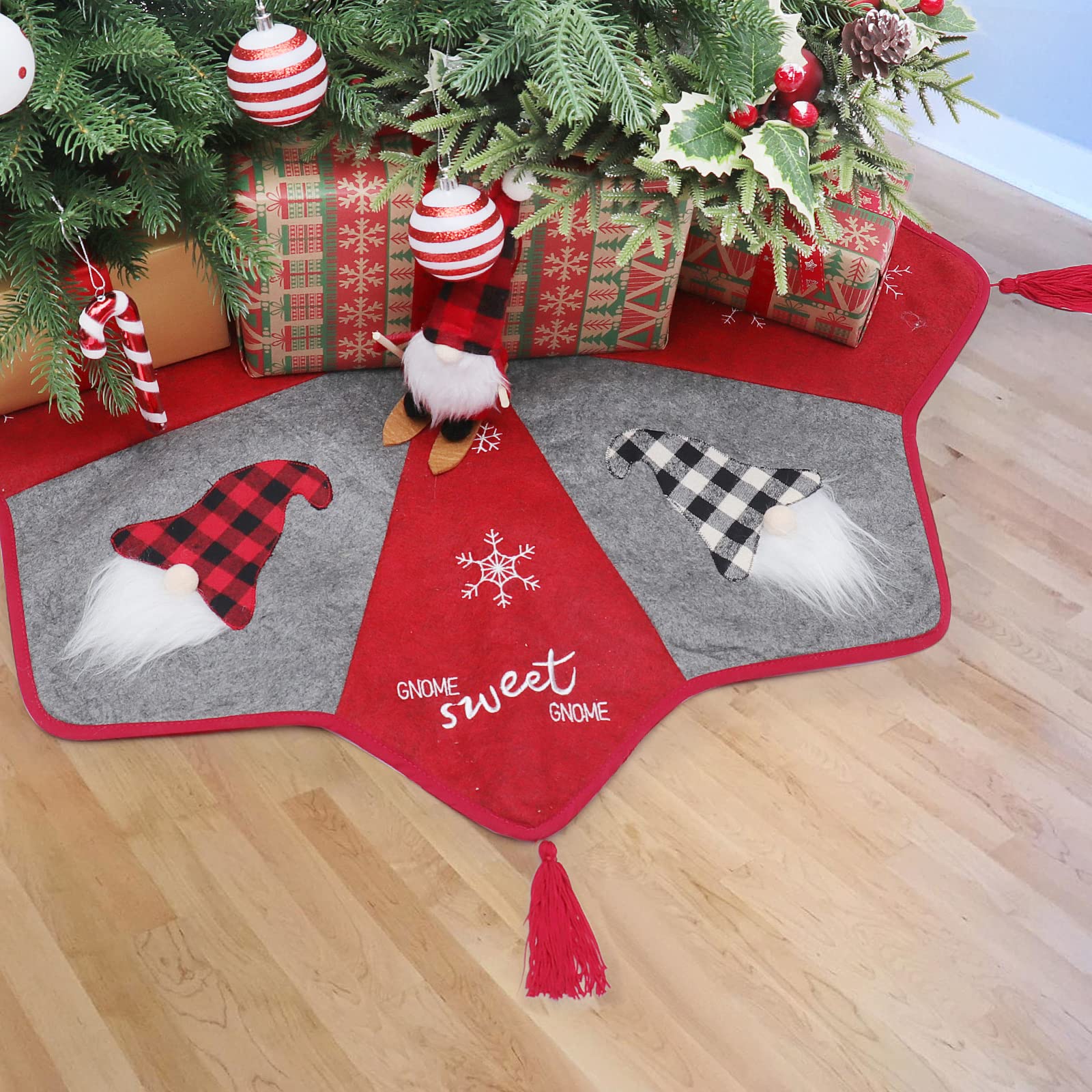 USILAND 32 Inches Christmas Tree Skirt 