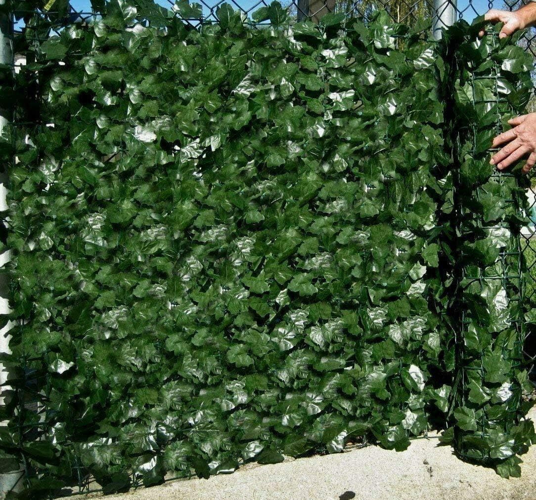 Artificial Ivy Privacy Fence Screening Roll, Fade Resistant Non Toxic Hedge Roll, Easy Install Privacy Screen for Balcony, Garden, Fence, Wall Decoration (0.5 * 3M, Dark Sweet Potato Leaves)