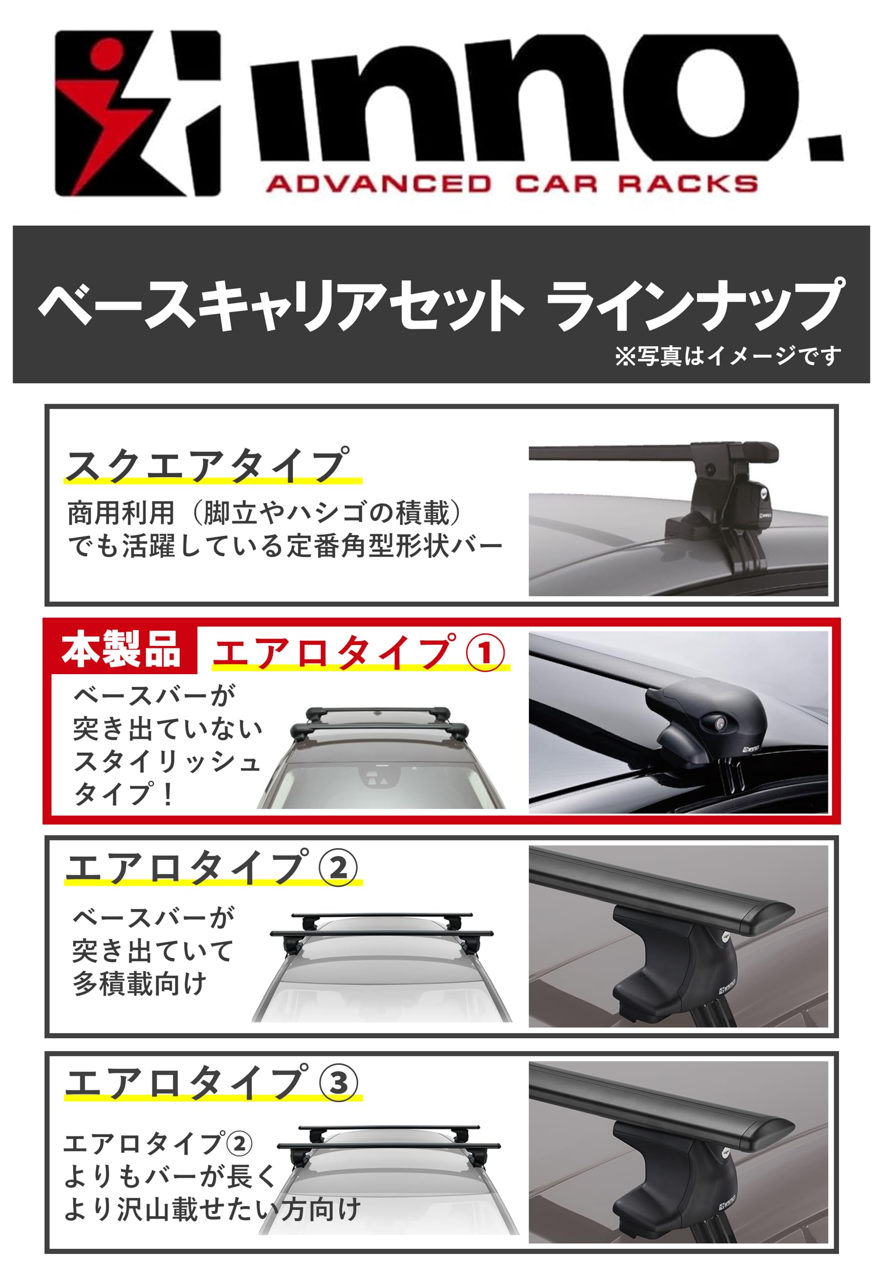 Amazon | 【セット買い】カーメイト(Carmate) inno(イノー