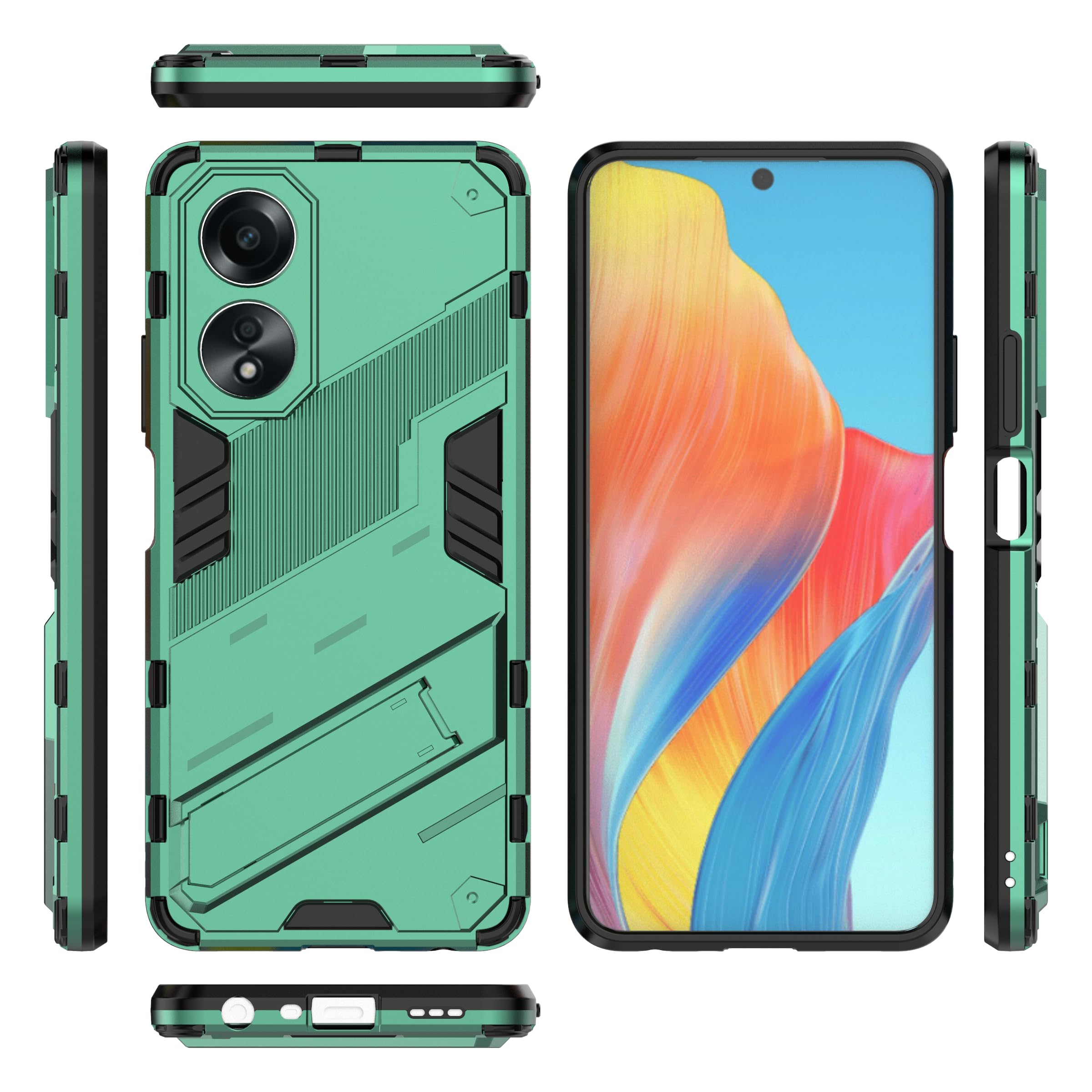 TEYYOS Siliconen Hoesje Voor Oppo A58 4G – Zacht, Schokbestendig, Anti-slip, Zwart – 3-laags Bescherming