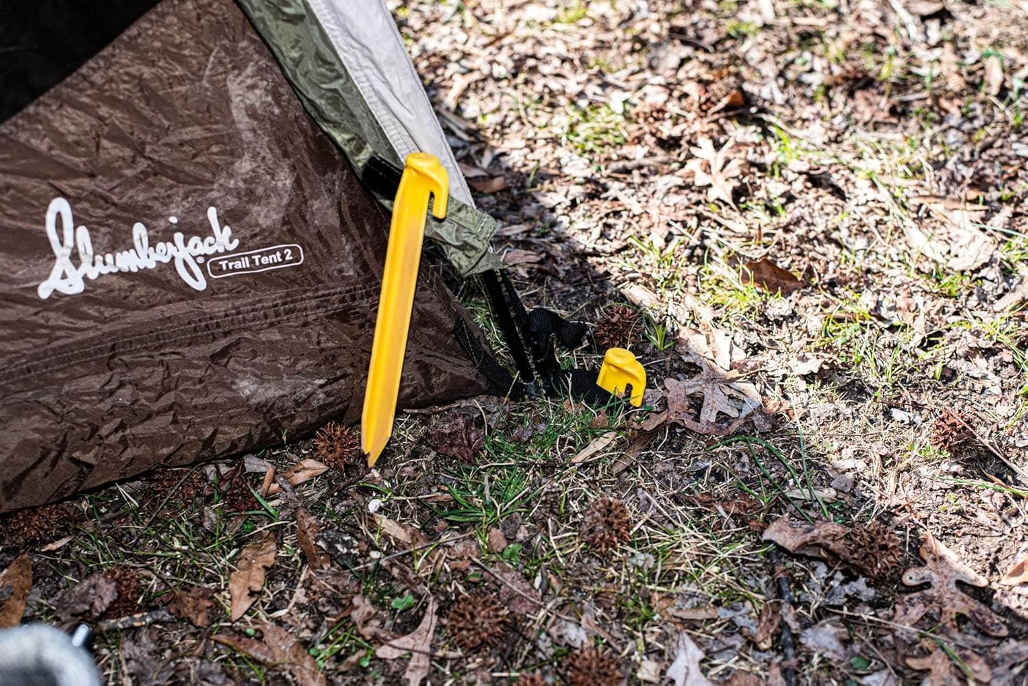 SGT KNOTS Large Tent Stakes - 9 Inch. Heavy Duty Camping Stakes for Tents - Yellow Canopy Stakes, Plastic Tent Garden Stakes - Professional Grade Stakes for Hiking, Gardening, Backpacking : Sports & Outdoors