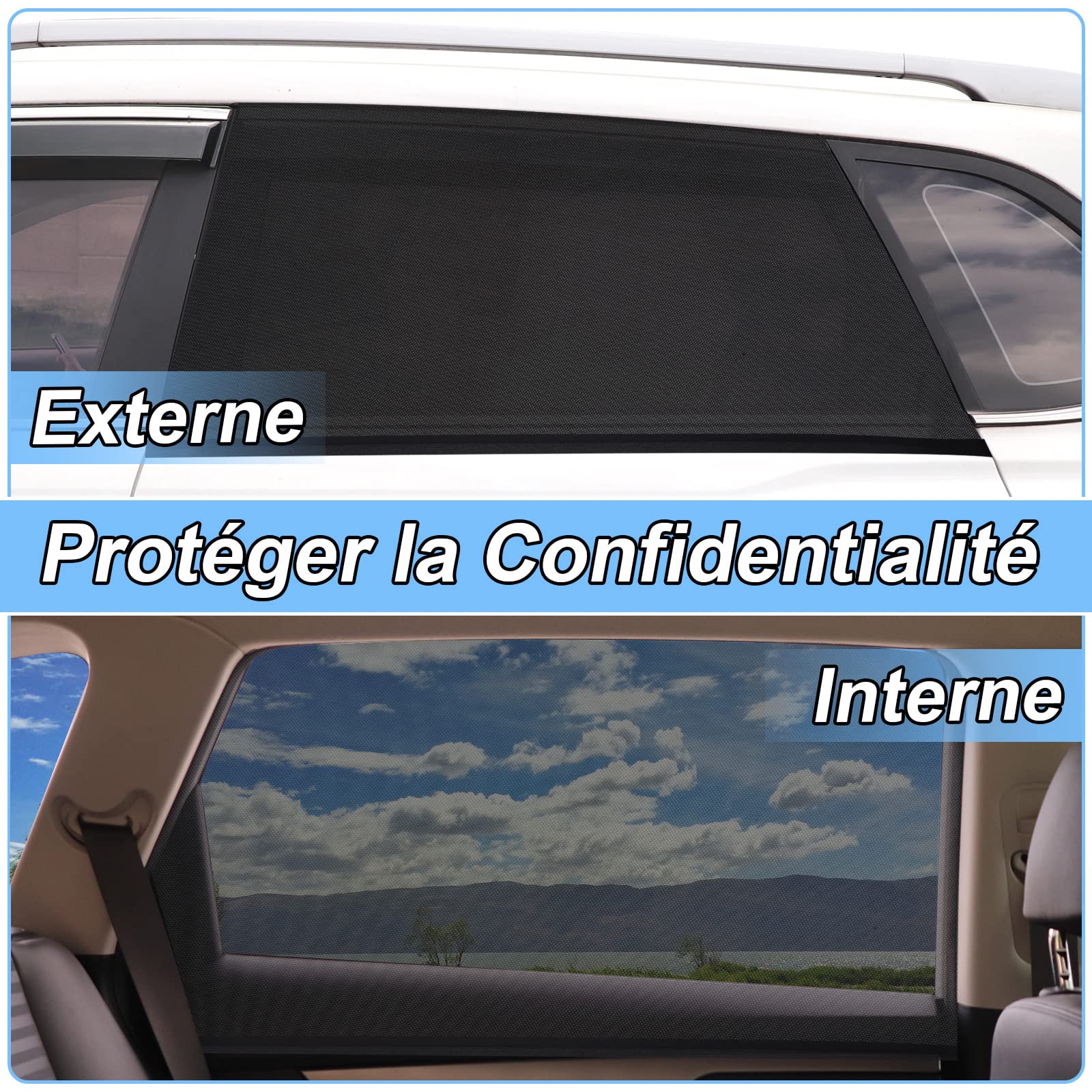 Pare-soleil Voiture Lechin 2 Pièces - Protection UV Et Confort Pour Bébé