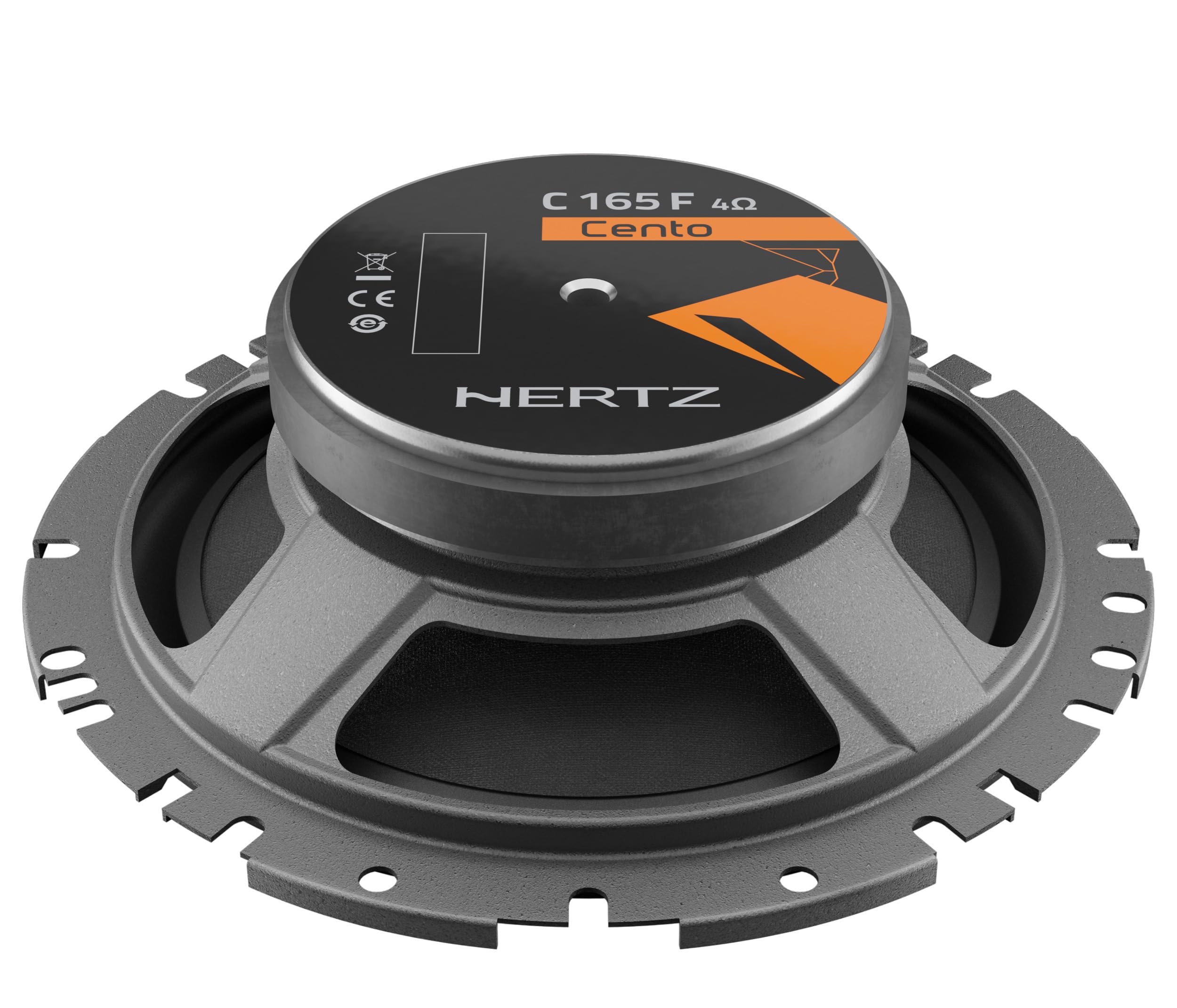 Hertz C 165 F – Coppia di woofer da 165mm con profondità ridotta, Potenza di Picco 180W, Cono in carta semi-pressata con mica