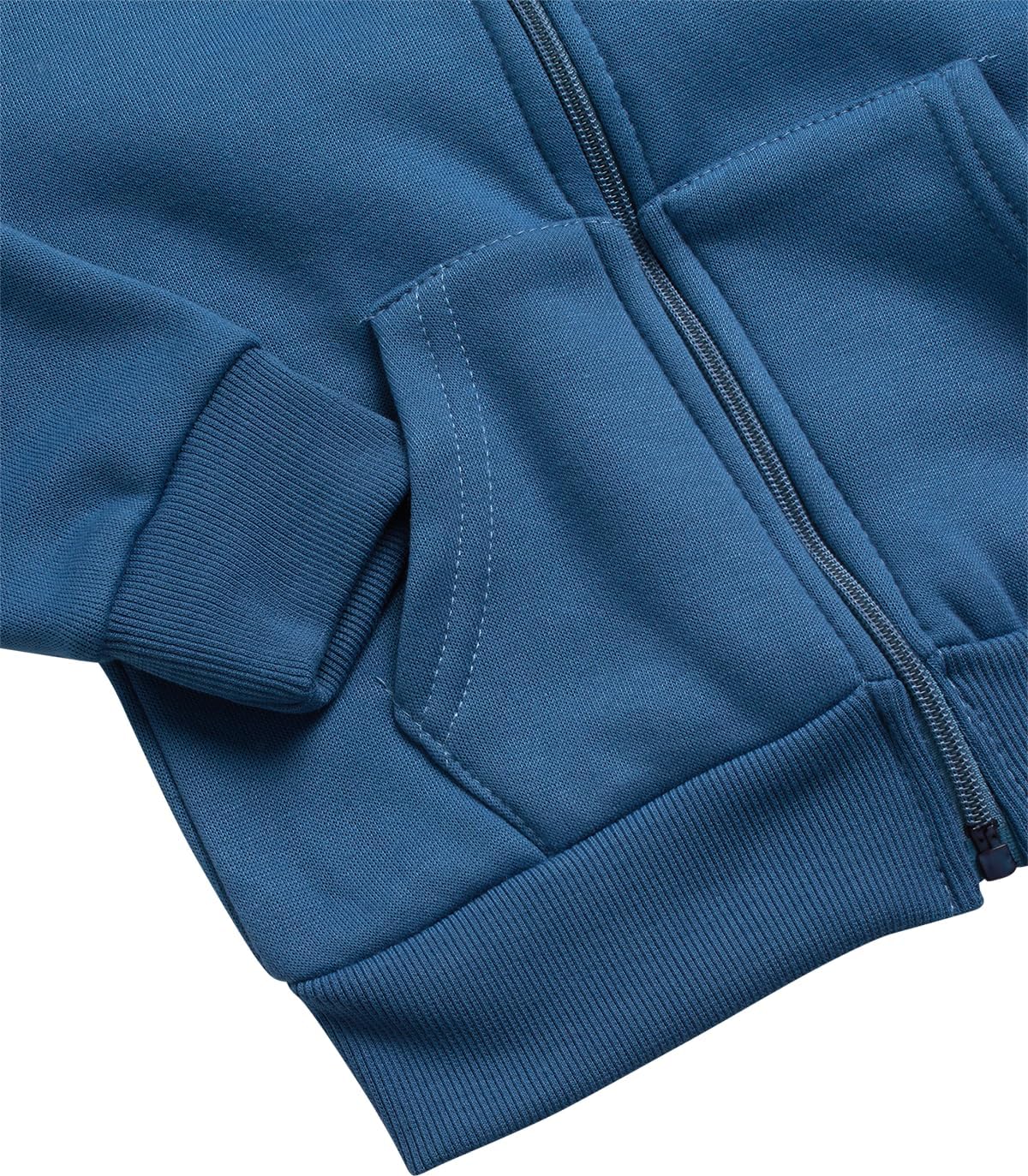 Quad Seven Toddler Boys Sweatsuit Set - 2 Piece Fleece Zip Up Hoodie and Basic Solid Jogger Boys Pants with Pockets (2T-7) - Image 3