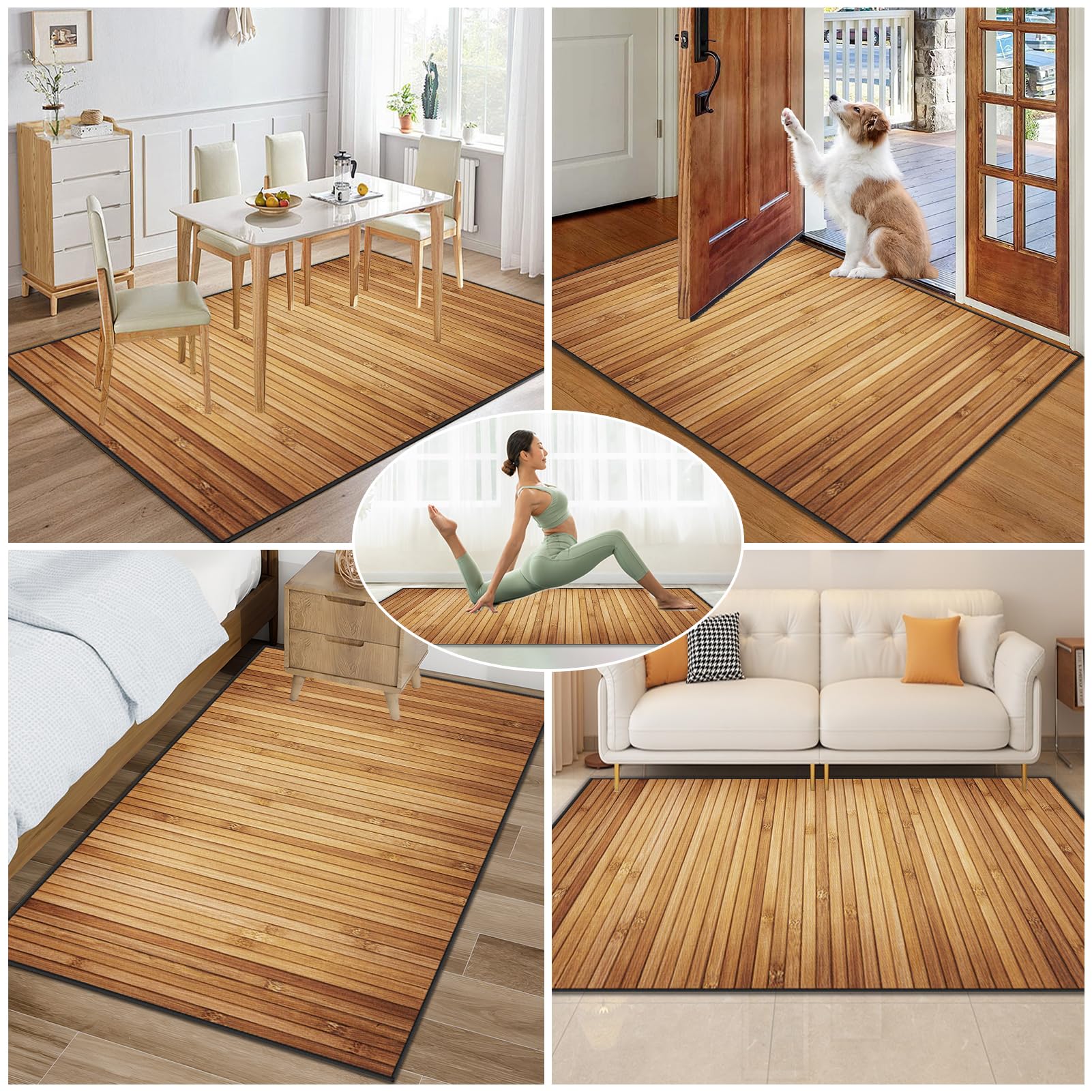 Tappeto Salvapavimento Antiscivolo Sedia Ufficio 120 x 150 cm | Tappetino Sedia Gaming Protettivo per Pavimenti Duri Tappeto per Sedia con Ruote