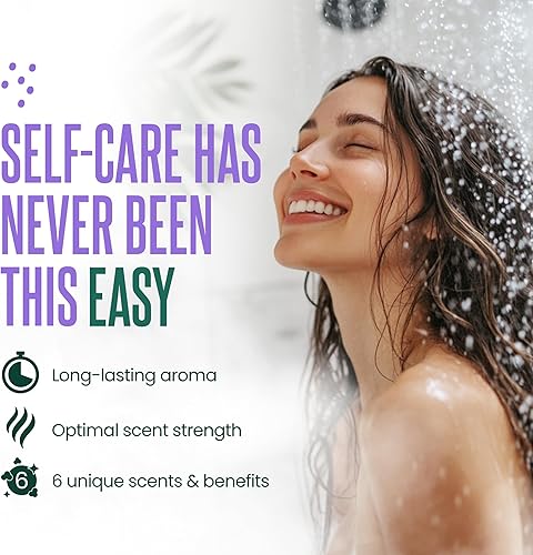 Miniatura 9 de Cleverfy Vaporizadores de ducha para aromaterapia, paquete surtido compacto de 6 bombas de ducha con aceites esenciales. Cuidado personal y