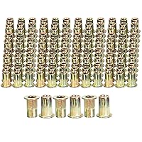 Vista 10 de DICASAL - Juego de tuercas de remache, 200 piezas M3 métricas de cabeza plana roscada, kit de tuercas remachables de acero al carbono chapado