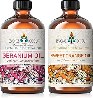EVOKE OCCU Geranium Essential Oil and Sweet Orange Essential Oil - 4 Fl Oz