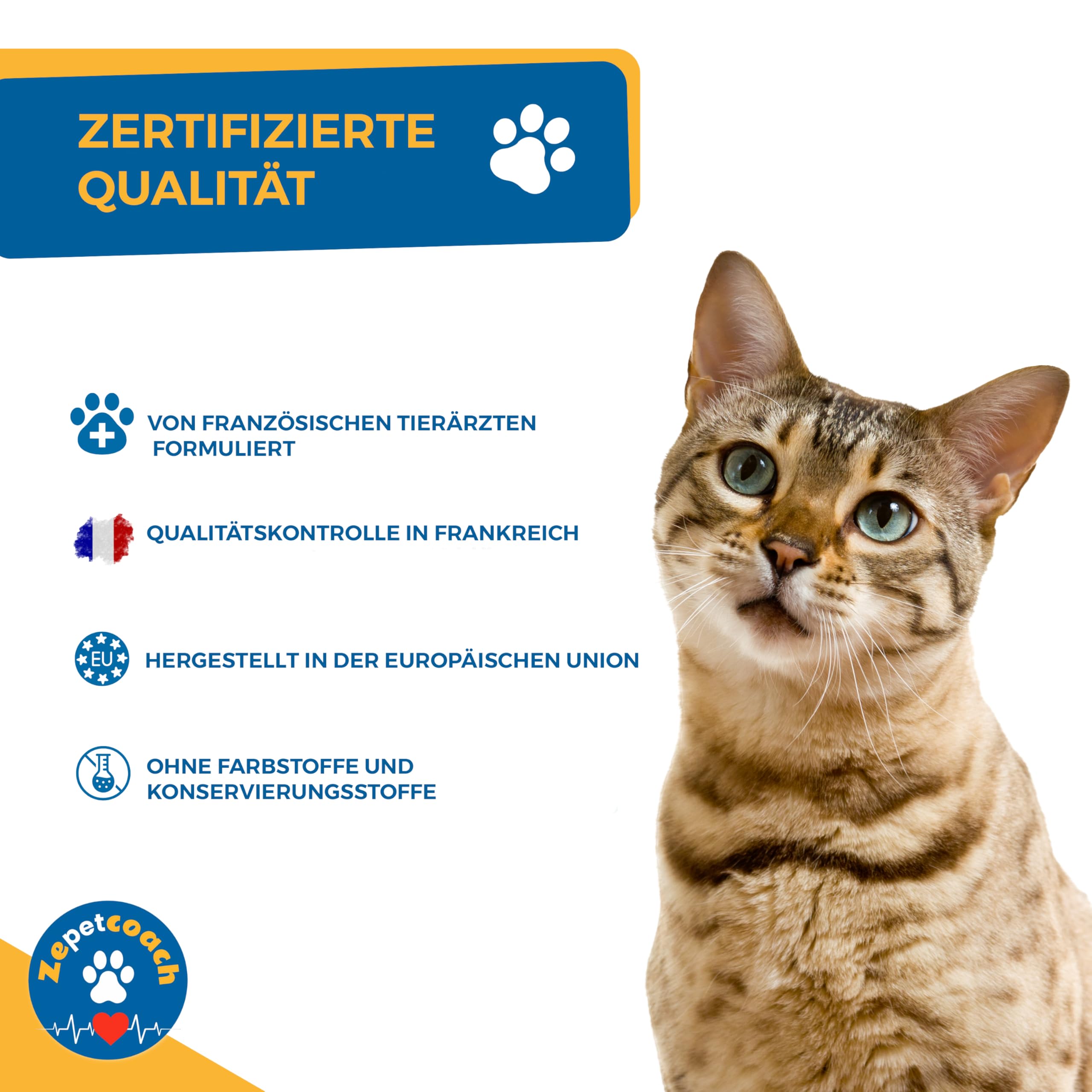 Harn- & Nierengesundheit für Katzen – ZPC – Cranberry, D-Mannose, Chitosan & L-Methionin – Vorbeugung von Blasenentzündung & Harnsteinen – 250 g