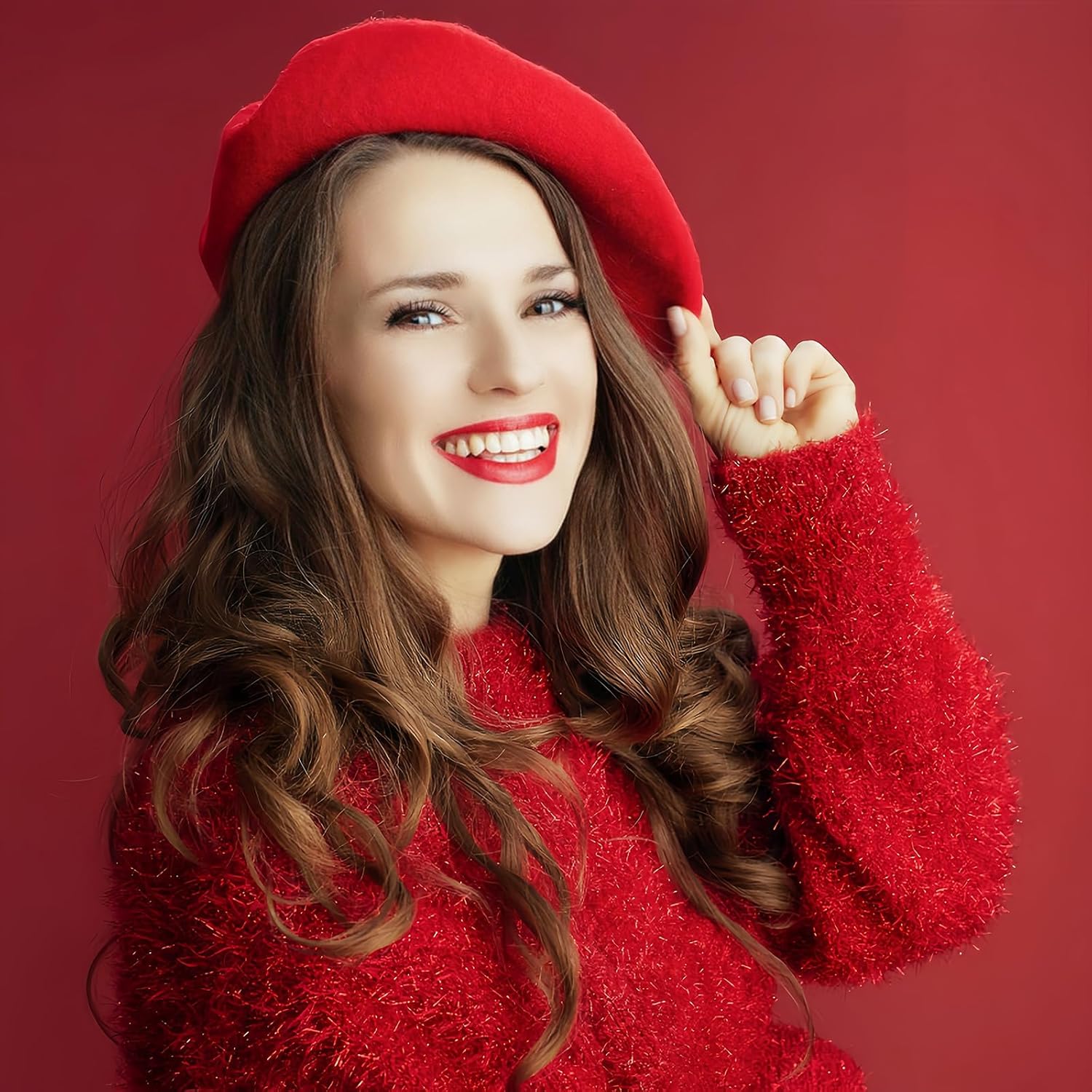 French Wool Beret Hats for Women Man Solid Color Classic Beanie Winter Cap Painter Berets. - Image 5