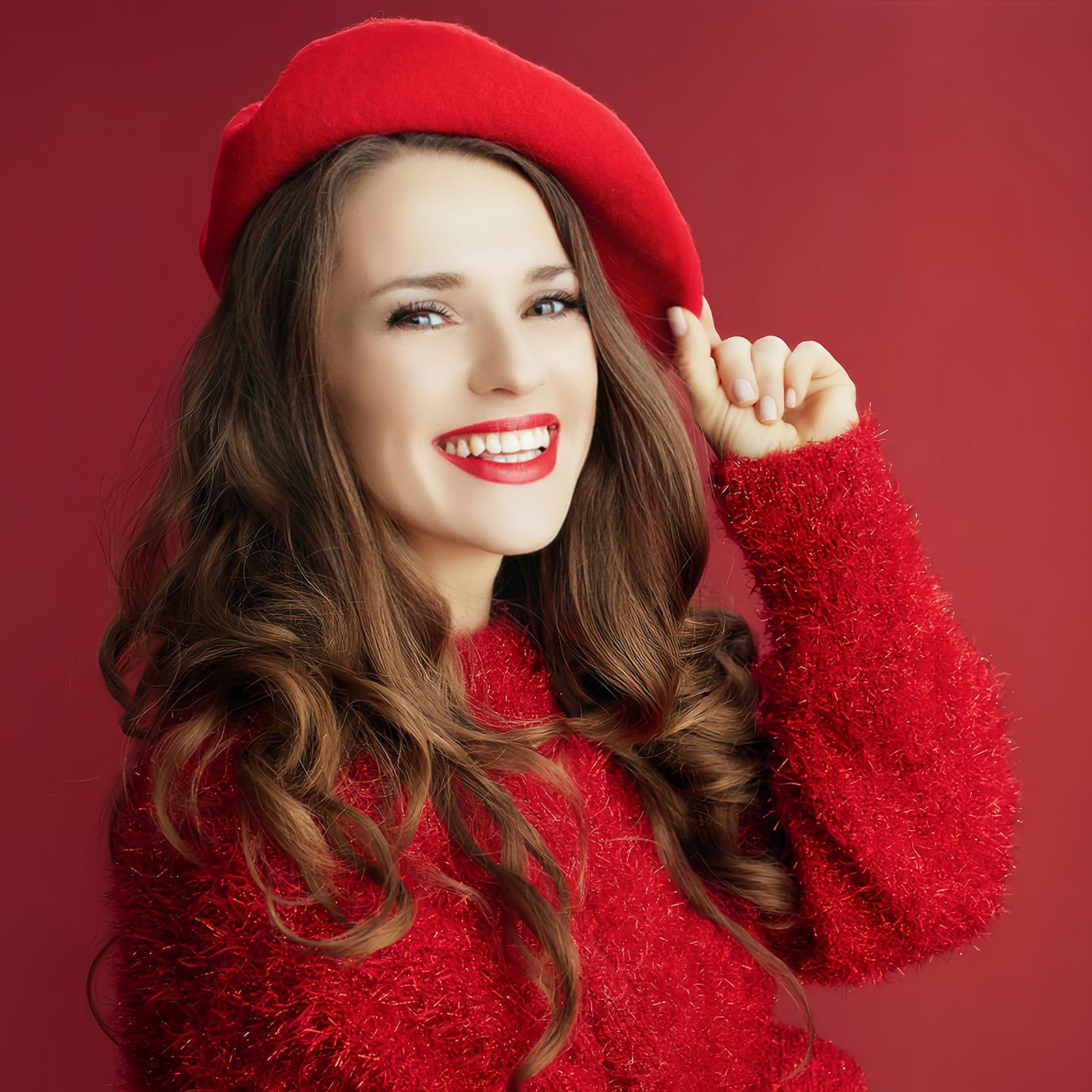 French Wool Beret Hats for Women Man Solid Color Classic Beanie Winter Cap Painter Berets.