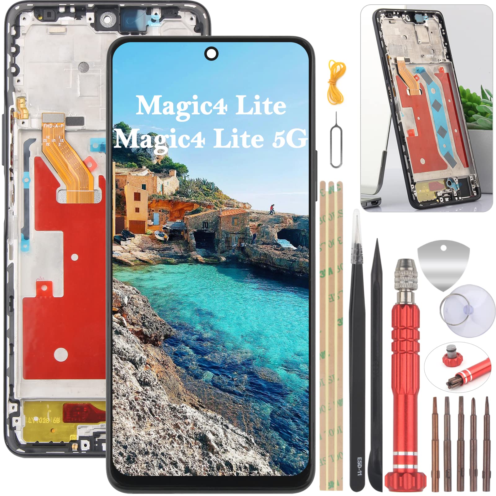 Écran Complet Honor Magic4 Lite 5G Noir - Pièce Détachée Occasion
