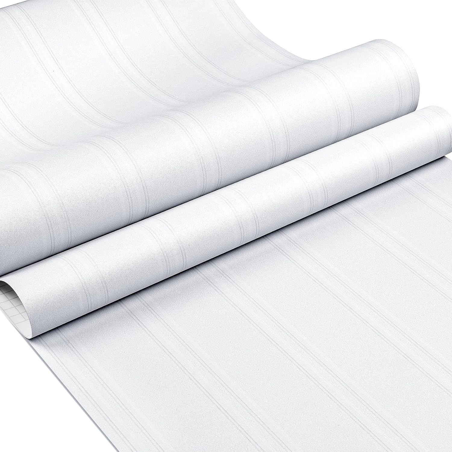 ReWallpaper 17.5in x 23ft Removable Vinyl Faux Beadboard Peel and Stick Prepaste Wallpaper Liner Self Adhesive Contact Paper Faux Wainscoting Panels Peel and Stick Wallpaper for Bathroom Kitchen Walls