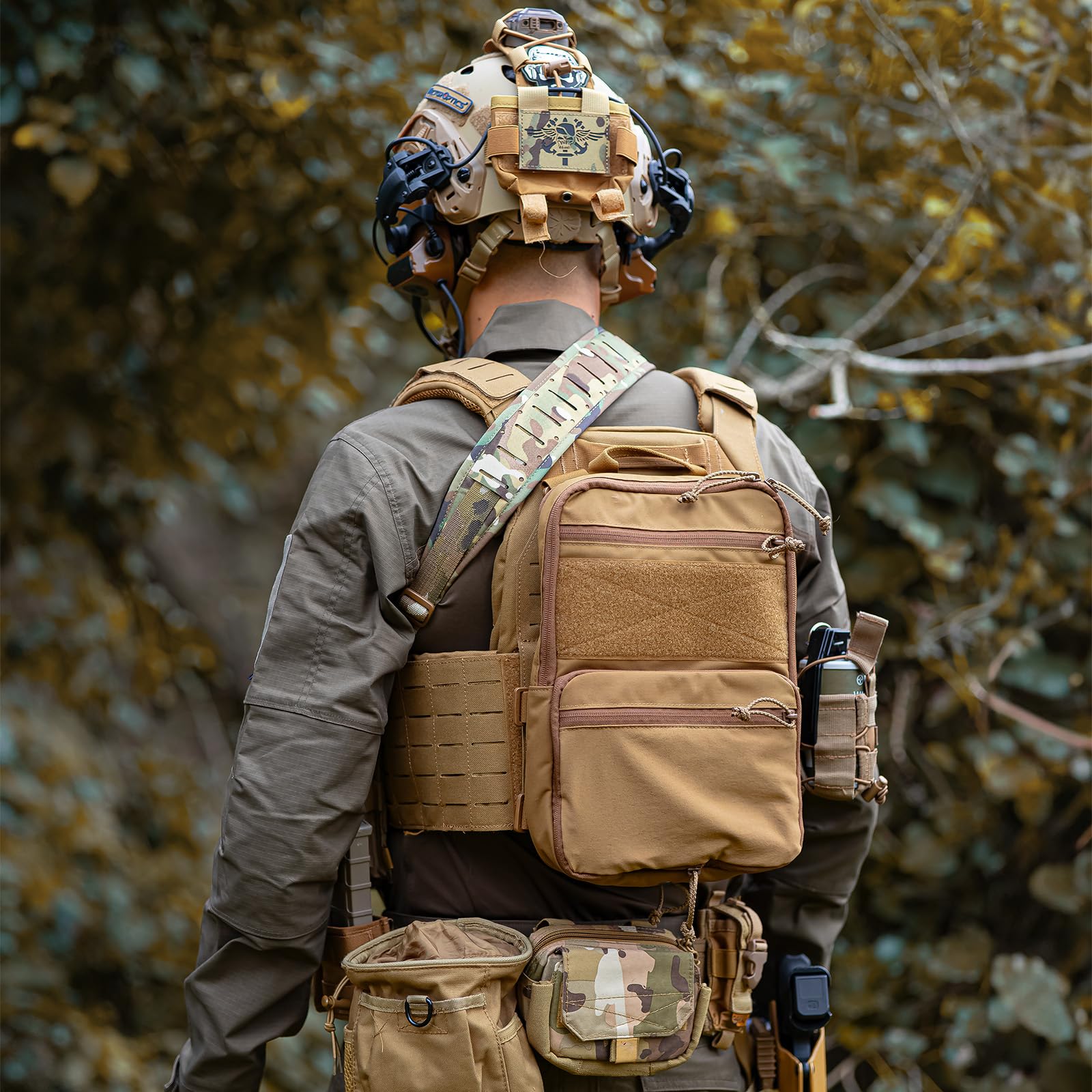 Sac à dos d'hydratation tactique Molle (poche à eau non incluse) - Pour réservoir d'eau de 2 l - Gilet - Sac à dos pour randonnée en plein air