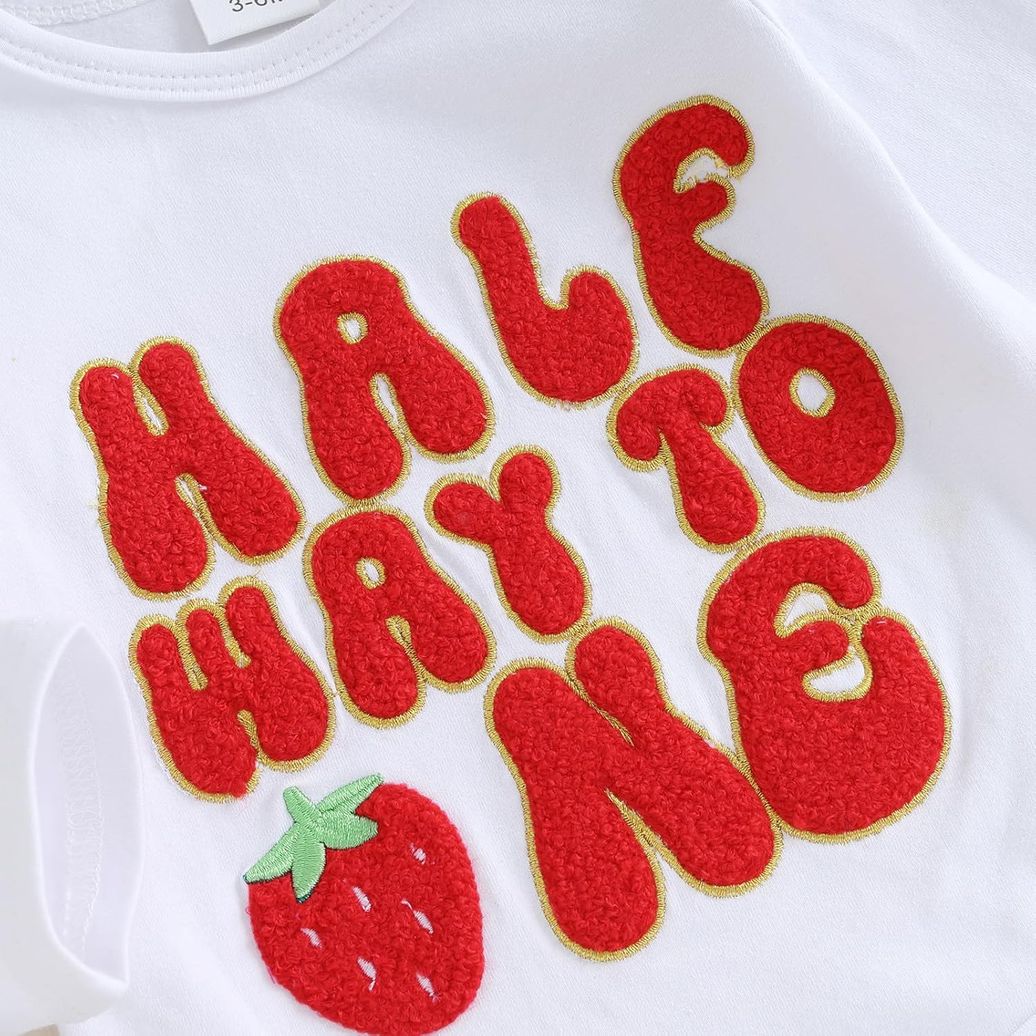 Baby Girl Half Birthday Outfit Half Way To One Short Sleeve Romper Ribbed Ruffle Shorts Headband 1/2 Birthday - Image 5