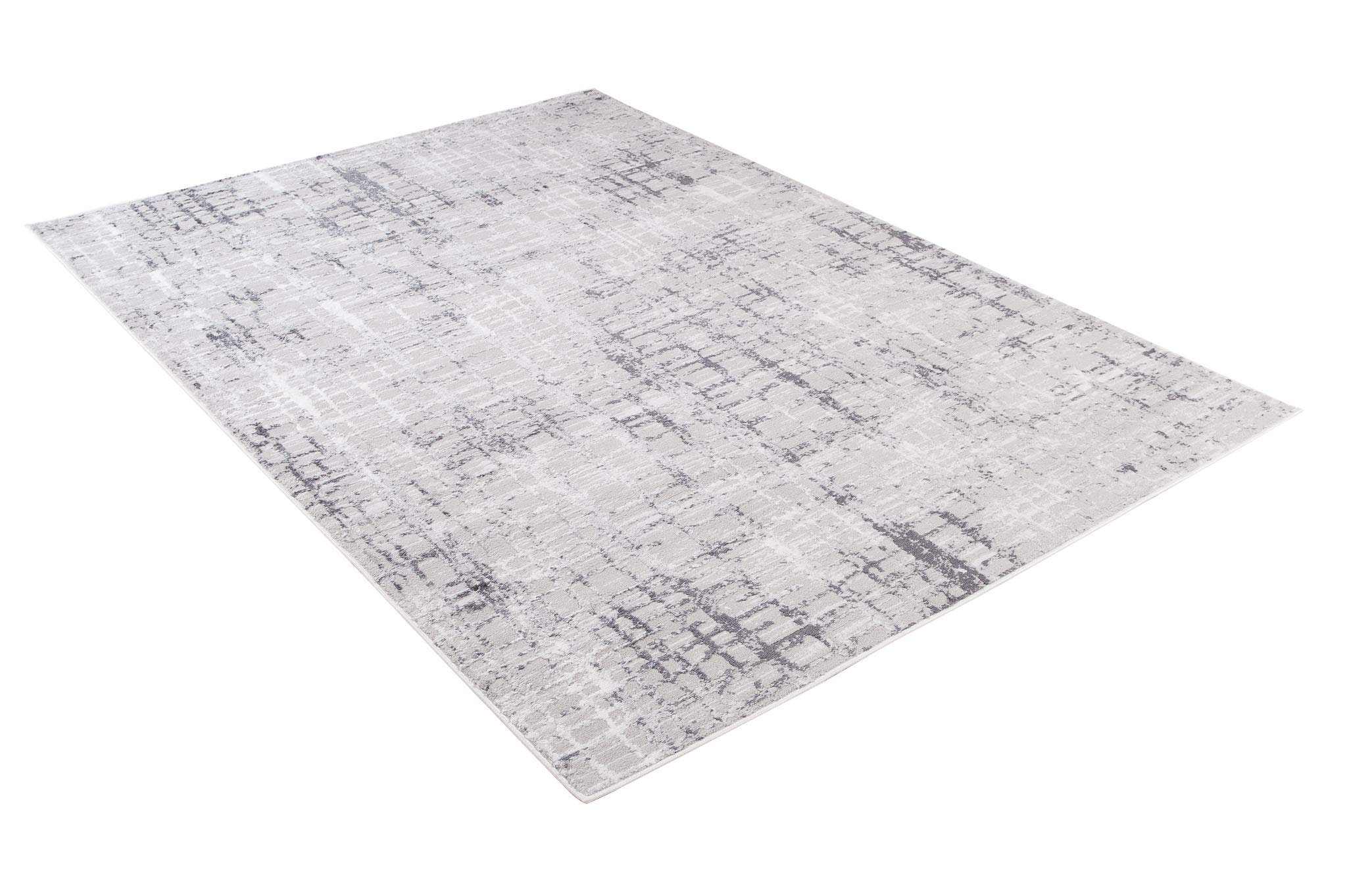 Tapiso Niebo nowoczesny dywan salon sypialnia abstrakcyjne wyblakłe linie jasnoszary trwały dywan rozmiar - 120 x 170 cm (9 stóp 11 x 5 stóp 7)