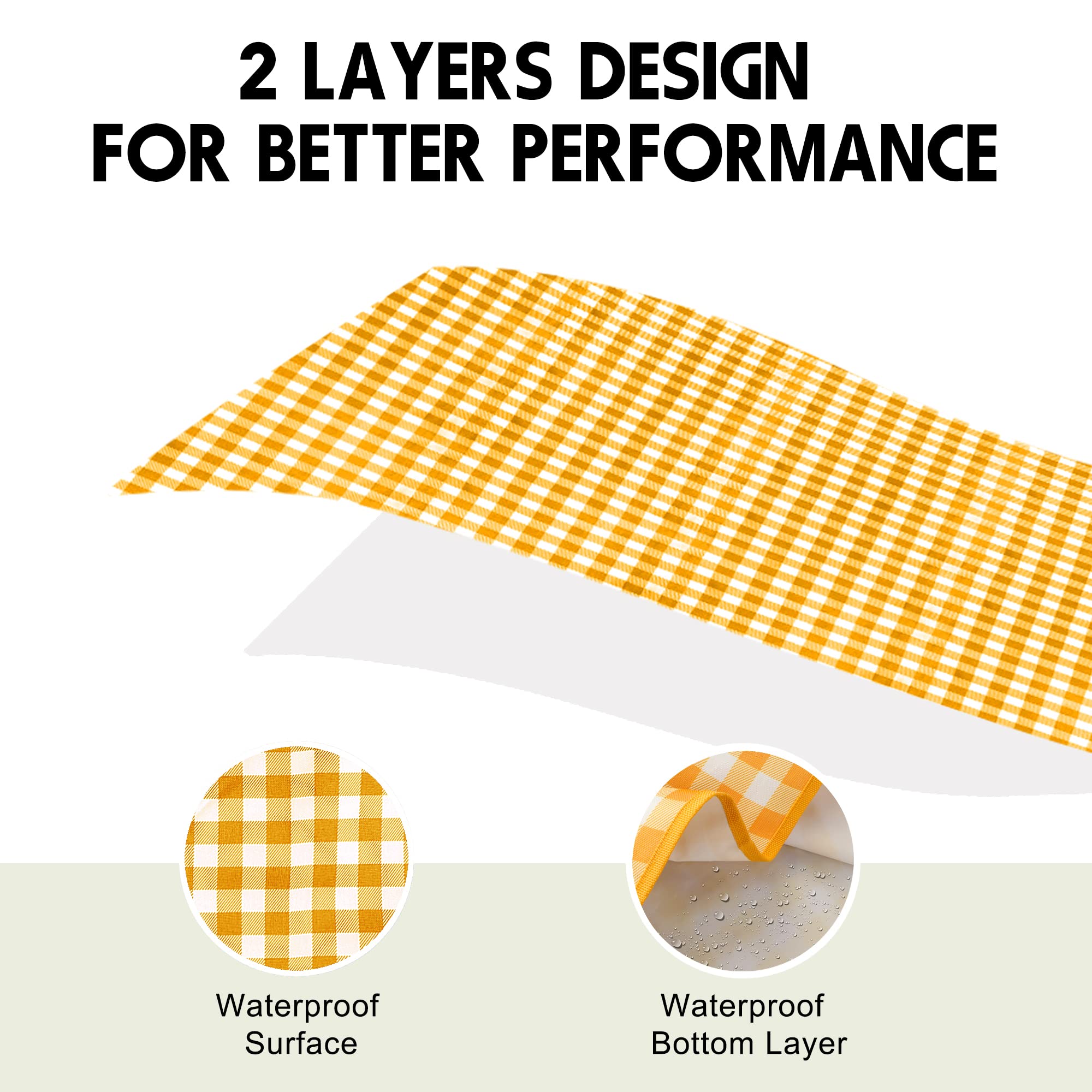 SAMSIER Outdoor Picnic Blankets Waterproof Foldable Sandproof - Image 4