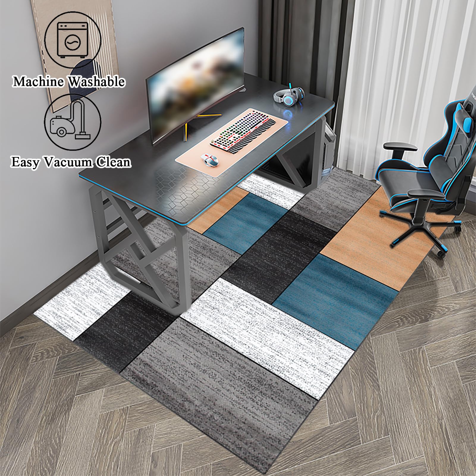 Tappeto per Sedia Gaming Tappeto Salvapavimento Protezione Parquet Tappeto Sedia Ufficio Tappetino Protettivo per Pavimenti Duri Ufficio protettore del Pavimento 140 x 180 cm