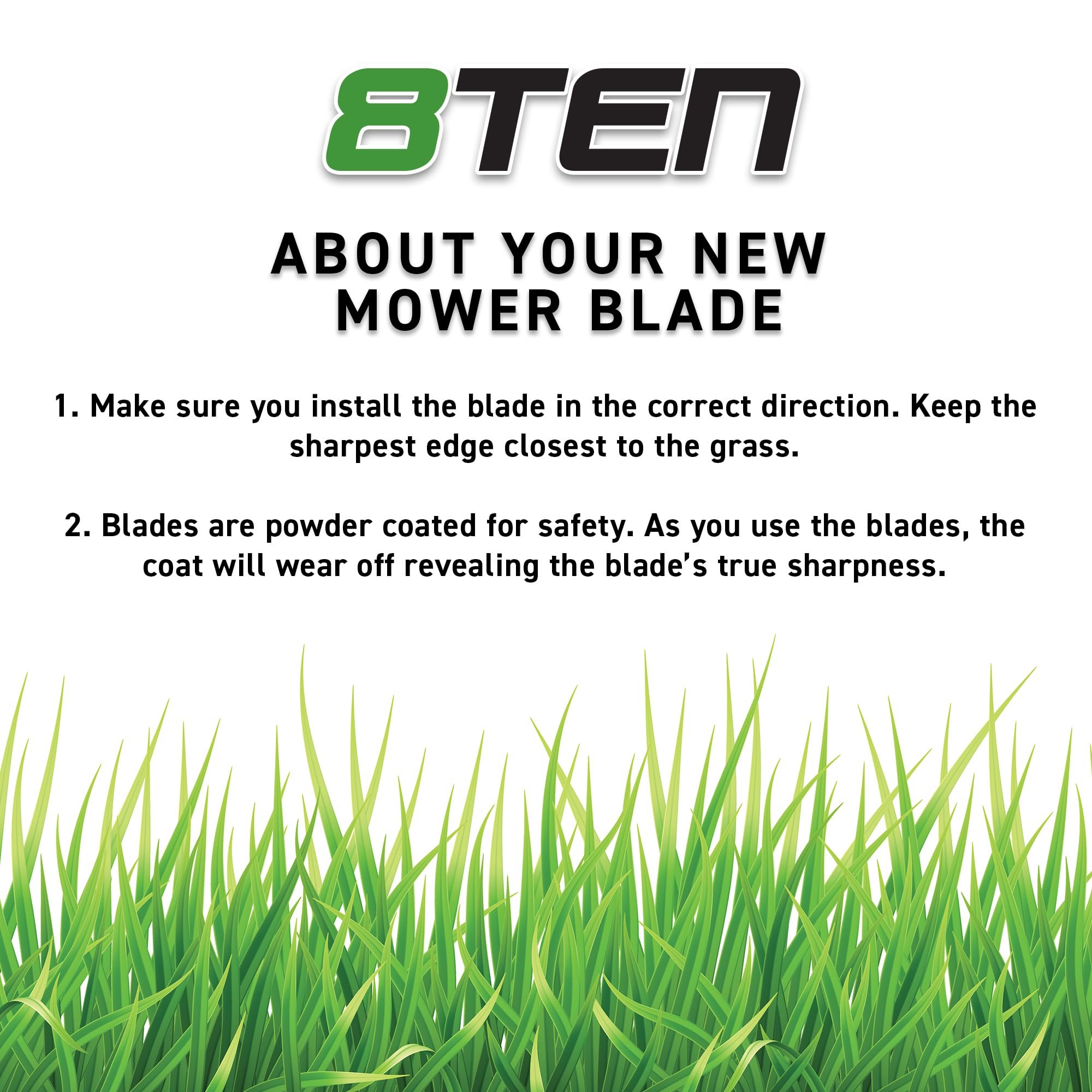 8TEN LawnRAZOR - Lama da 55,9 cm per pedane in Acciaio Toro Recyclers sostituisce 108-9764-03 104-8697-03 131-4547-03, Lyndee, 2 Blades