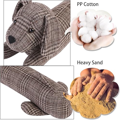 Miniatura 4 de Tapón de tela para perros para debajo de la puerta, 3 libras, resistente e insonorizado, protector de corrientes de aire de 34 pulgadas para ahorro