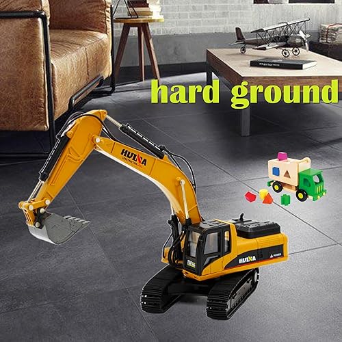 Miniatura 9 de Excavadora grande para vehículos de construcción, excavadora hidráulica de aleación resistente, escala 140, camión de juguete para niños de 8, 9,