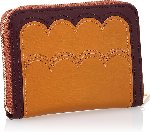 Amazon | ツモリチサト スカラップコンビ 二つ折り財布 キャメル