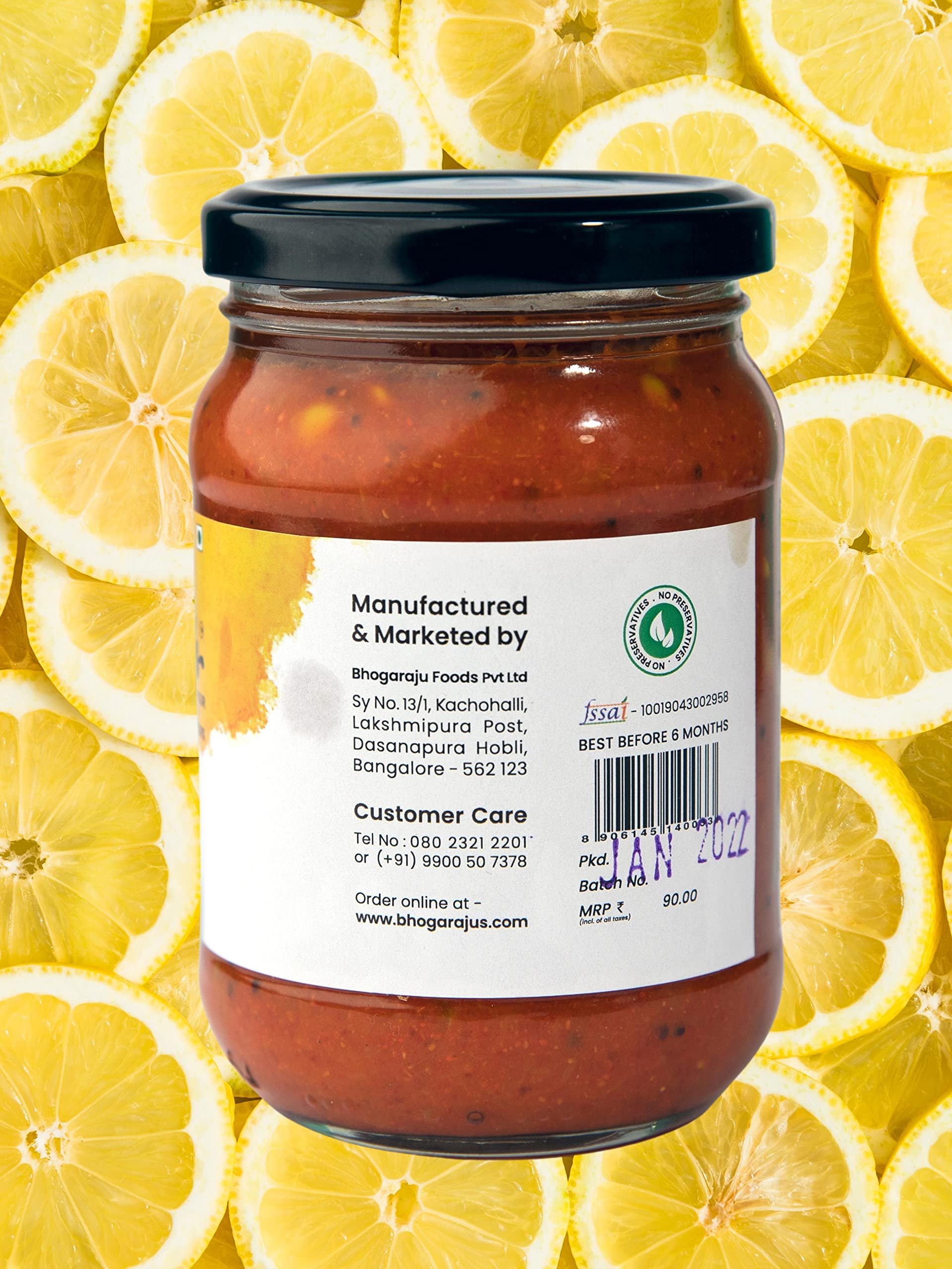 Bhogarajus -South Indian Style Lime Pickle - 300 gms. 1
