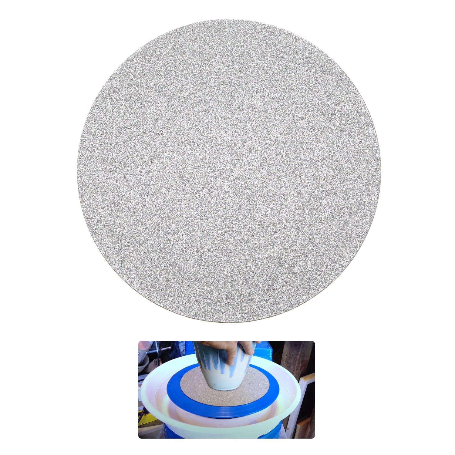 SCOTTCHEN Diamond Grinding Disc, 8” (200mm),No Center Hole,Flat Lap Disk Polishing Discs -60/120/240 Grit,Sanding Grinding Disc for Gemstone, Tile, Porcelain, Glass & Metal Polishing
