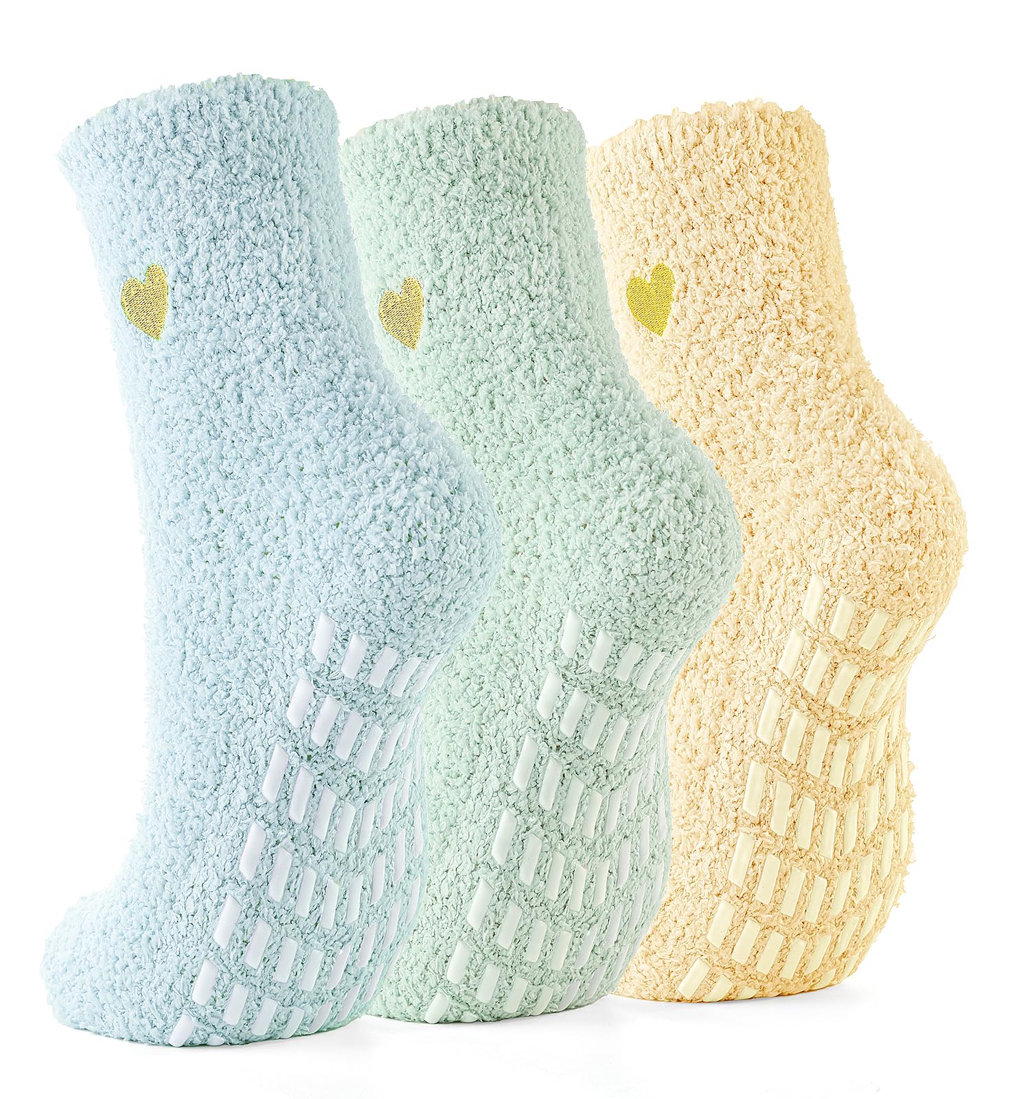 Slipper Socks for Women Men Grip Hospital Socks with Grips Fuzzy Non Slip Warm Womens Gifts