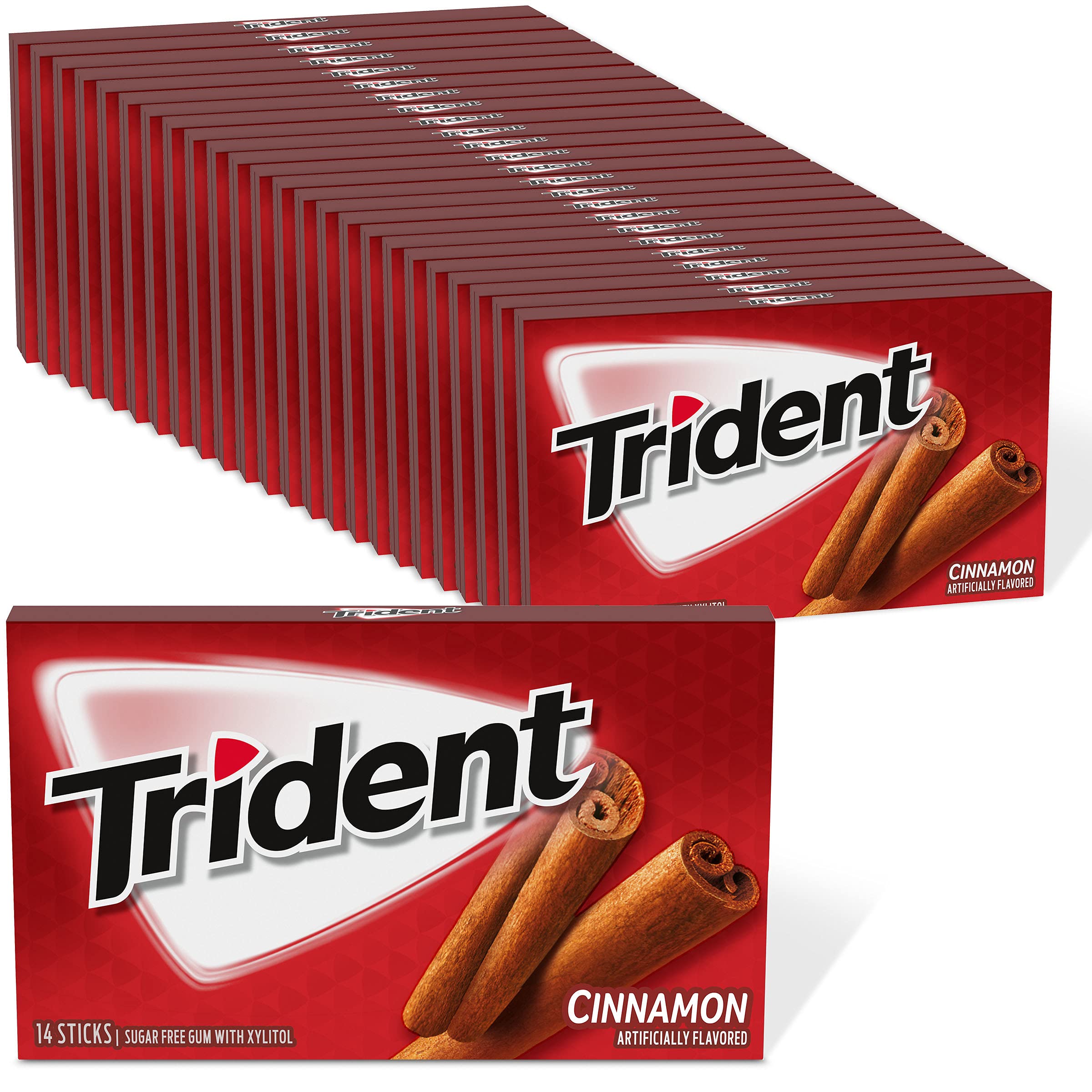 Trident Cinnamon Sugar Free Gum, 24 Packs of 14 Pieces (336 Total