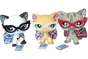 LPS Pet Shop 4 Piece Random Accessories Nerd School Skirt Glasses Lot (CAT Not Included)