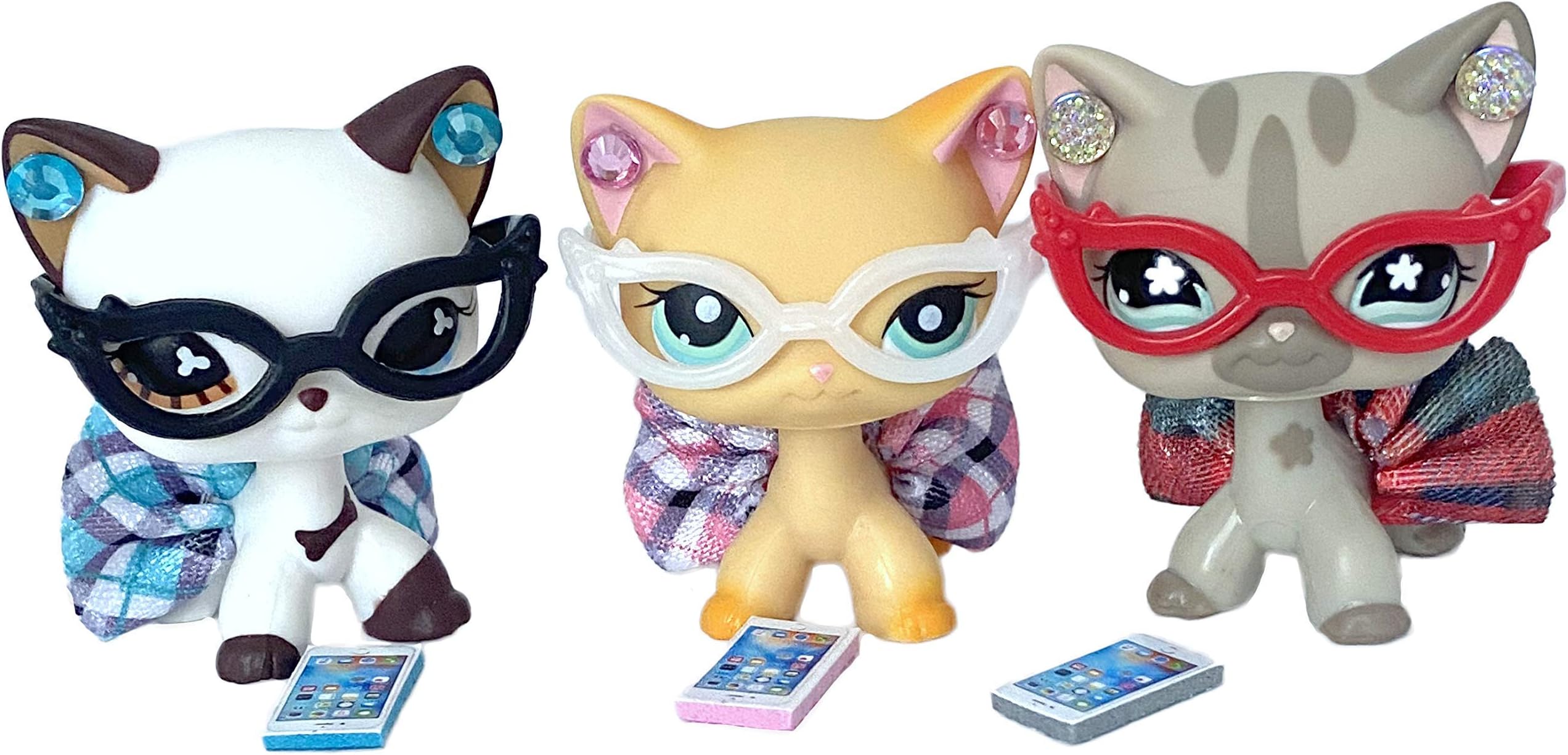 LPS Pet Shop 4 PC Random Accessories Nerd School Skirt Glasses Lot CAT not Included