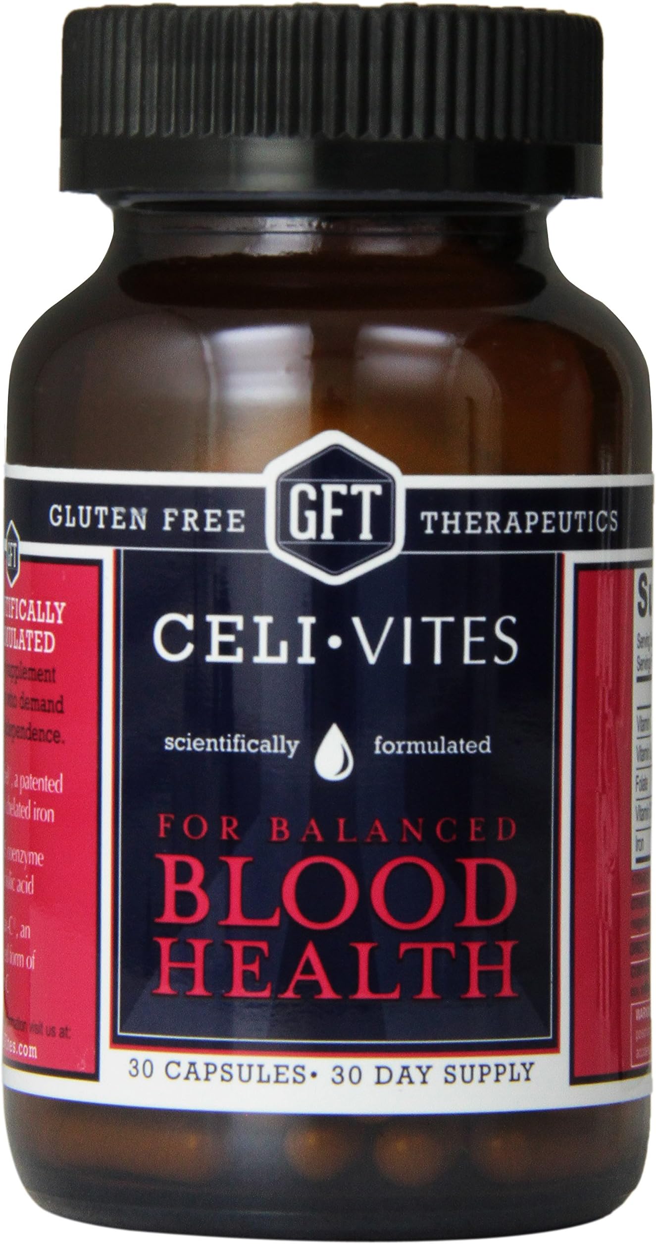 CeliVites Blood Health Iron plus minerals supplement capsules, 30 count