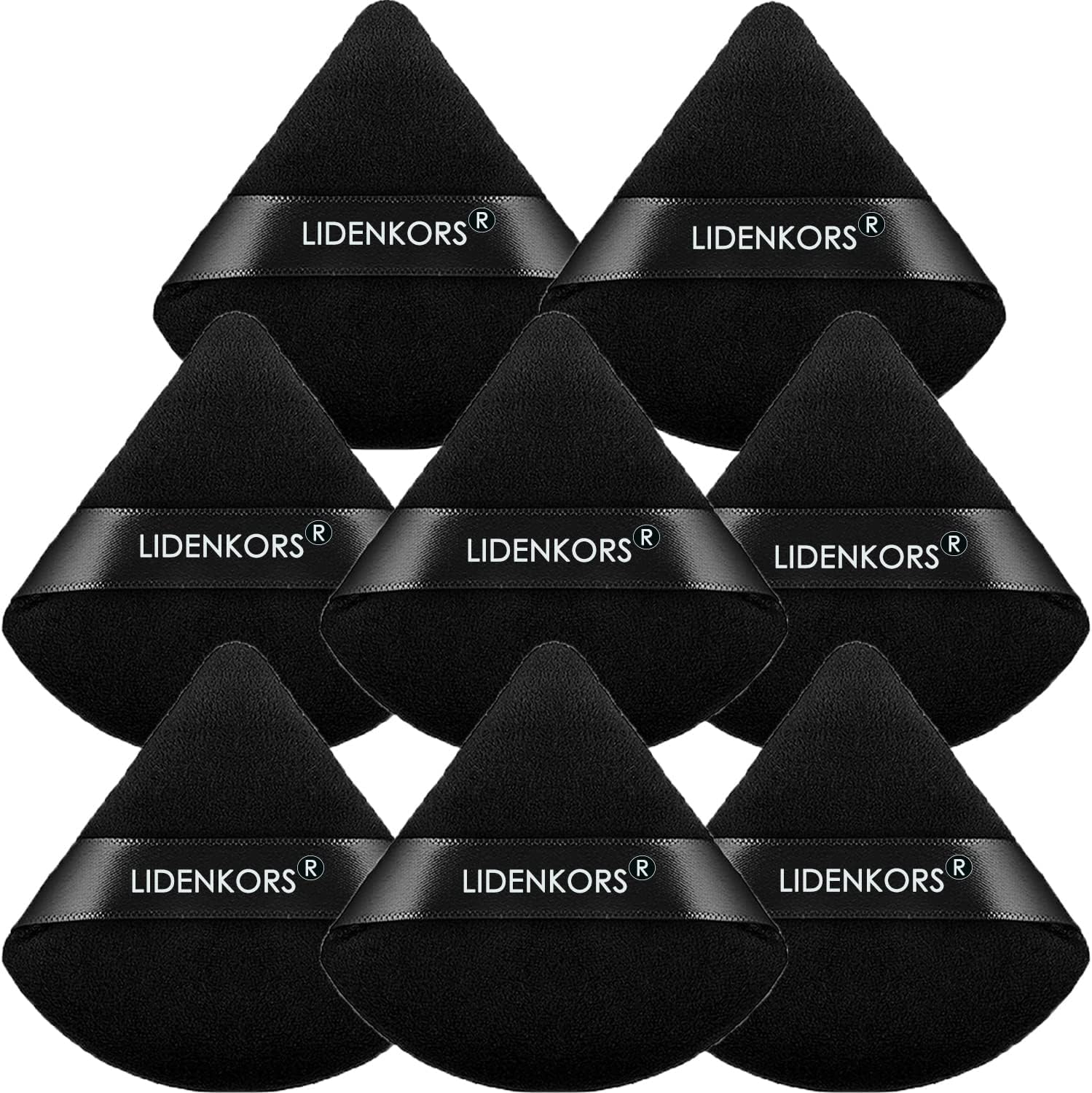 Powder Puff, Velour Powder Puff, 8 Pieces Triangle Setting Powder Puff