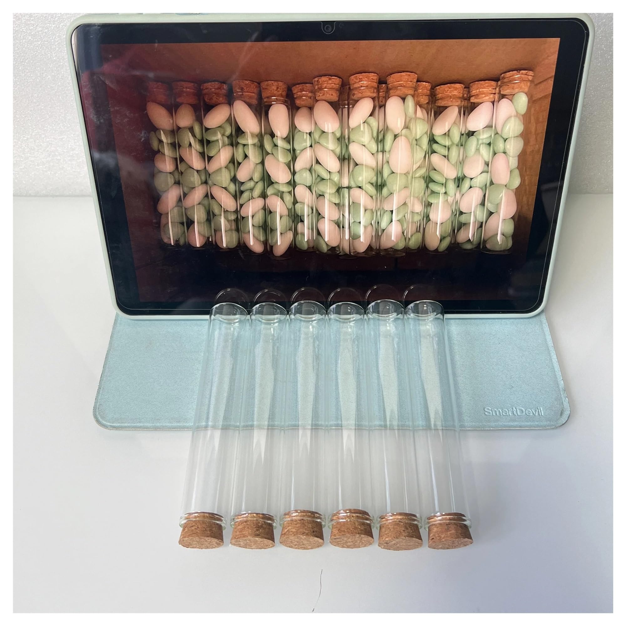 yingyingjia 28 szt. 30 ml szklanych butelek z korkiem, mini słoików na probówki, małych pojemników na prezenty ślubne DIY, butelek z życzeniami, wystroju domu