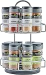 McCormick Gourmet Two Tier Chrome 16-Piece Spice Rack Organizer with Spices included (Perfect Housewarming Gift)
