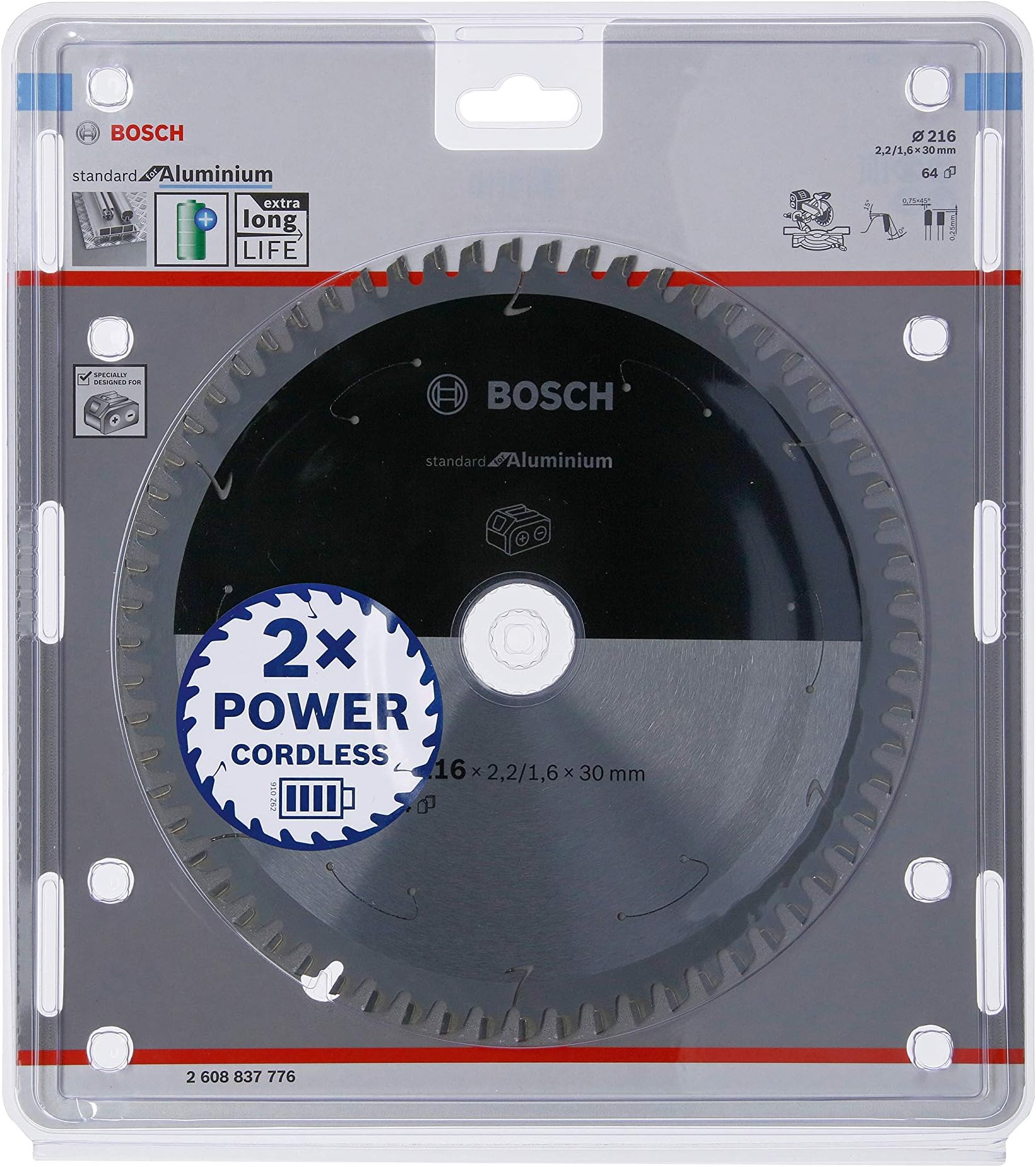 2608644057 BOSCH Panza de ferastrau circular, lemn, 210x30x2.4 mm, 56T