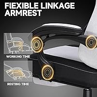 Vista 7 de GTPLAYER Gaming Chair, Fabric Computer Office Chair with Pocket Spring Cushion, Ergonomic Office and Gaming, Video Gaming Chair with Linkage