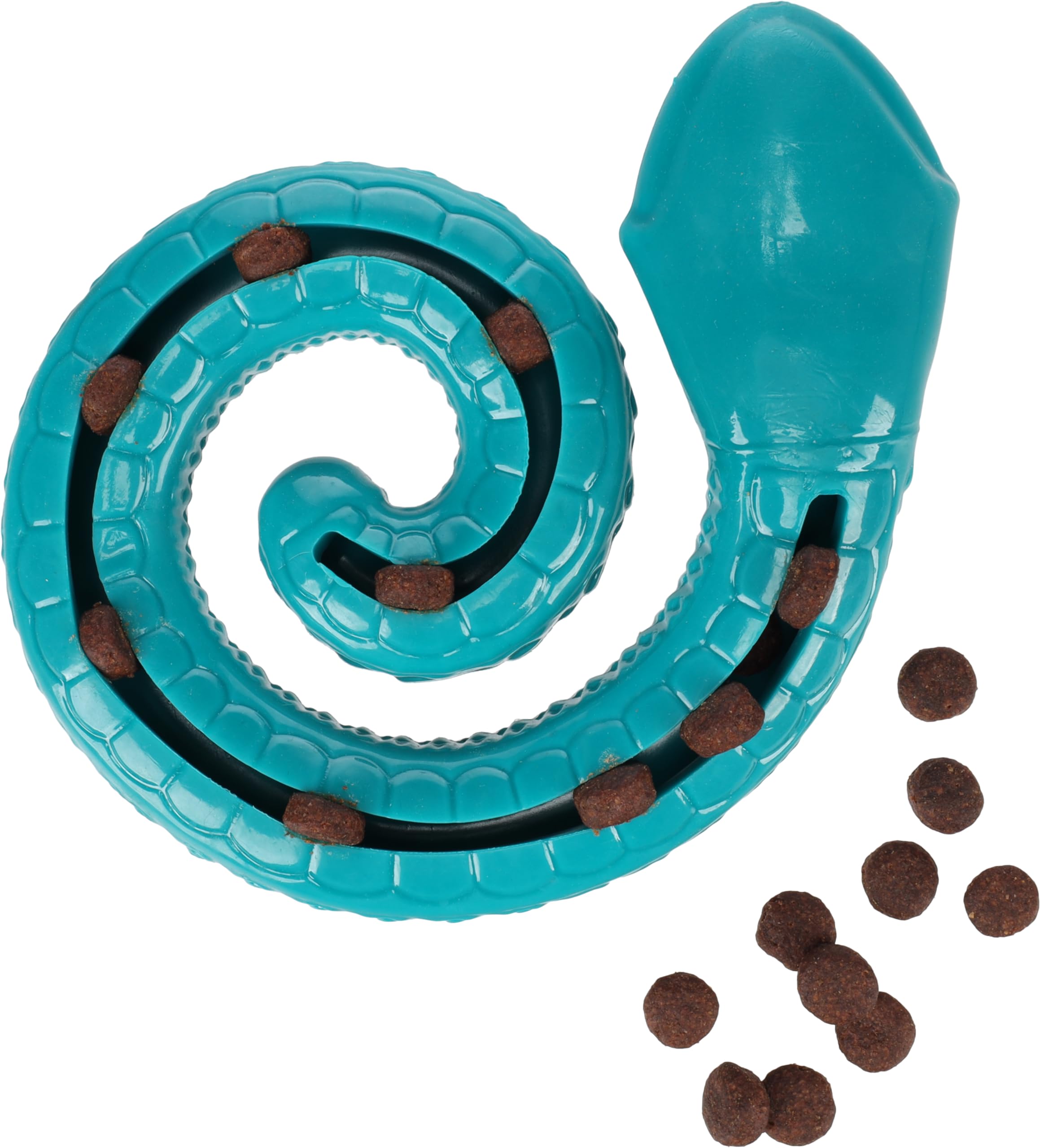 Flamingo DT TPR SNEAKY SNAKE ROLLED UP TURQUOISE 17x16,2x4,3CM
