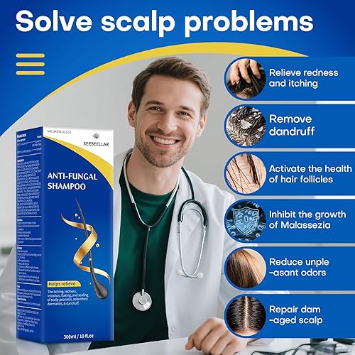 Miniatura 4 de Champú de psoriasis Dermatitis seborreica Antifúngico anticaspa Champú foliculitis copos Tratamiento del cuero cabelludo para hombres y mujeres