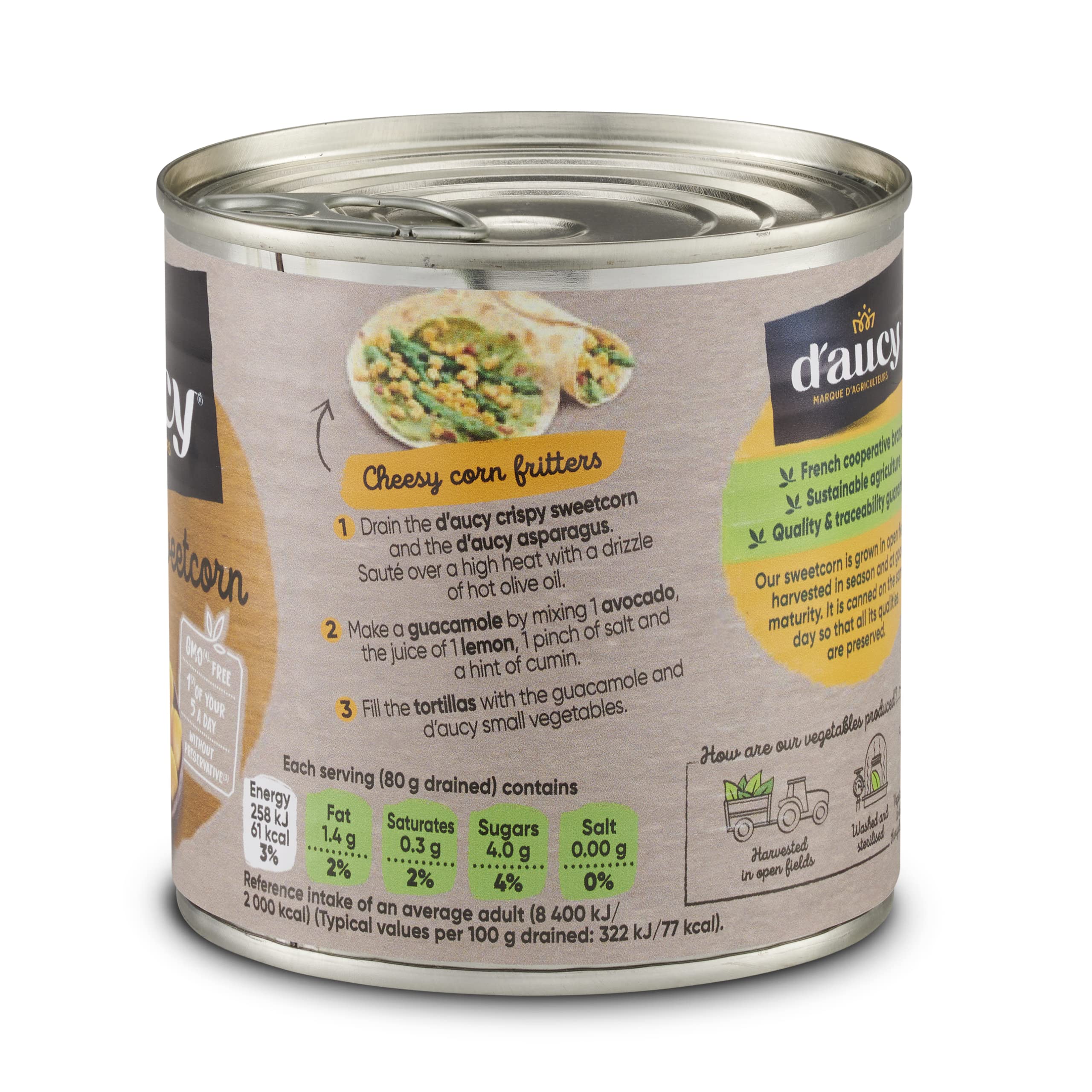 D'Aucy Sweetcorn 326 g (confezione da 12)