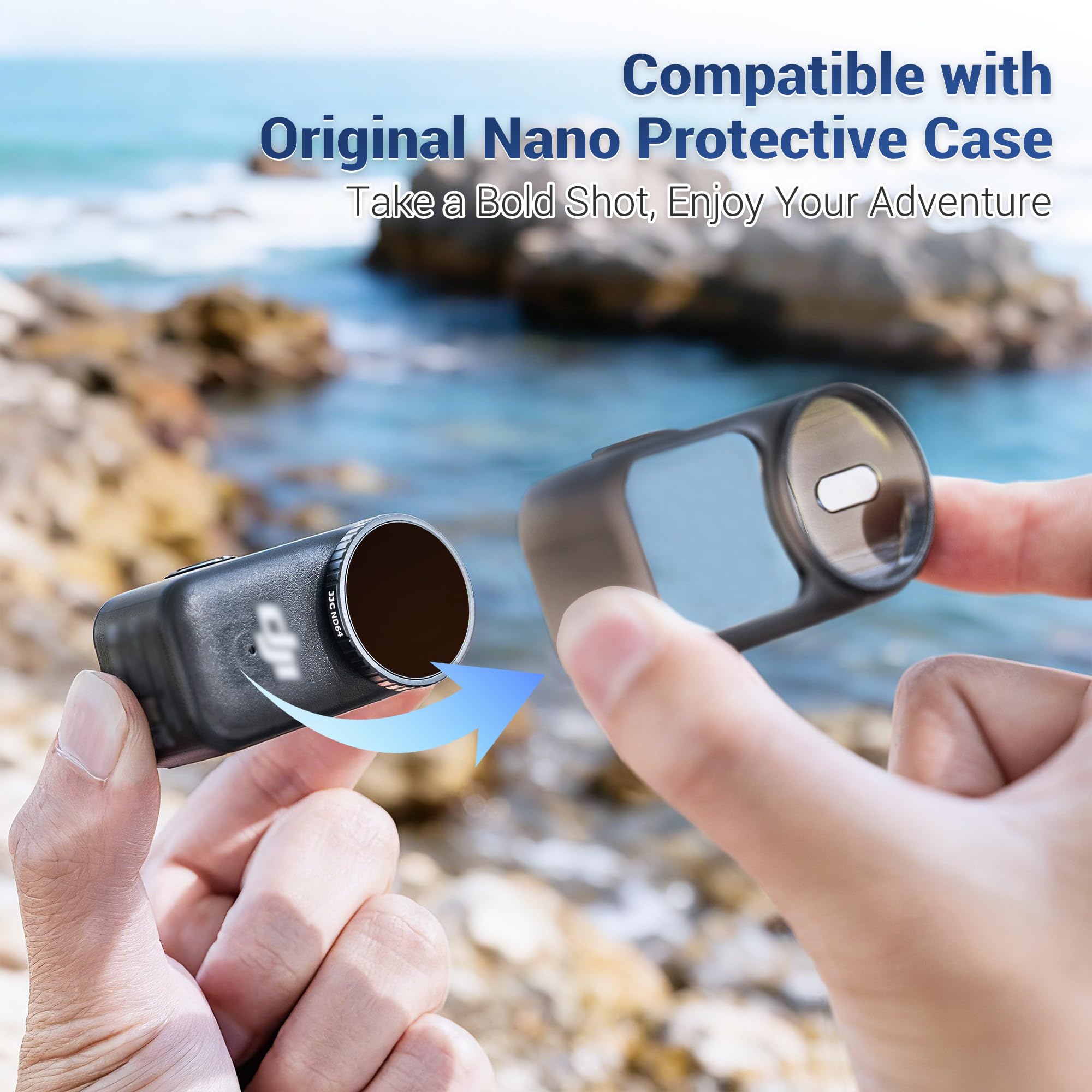 Set di 4 filtri a vite ND per DJI Osmo Nano Multi Coatings lenti ottiche in vetro ottico con custodia